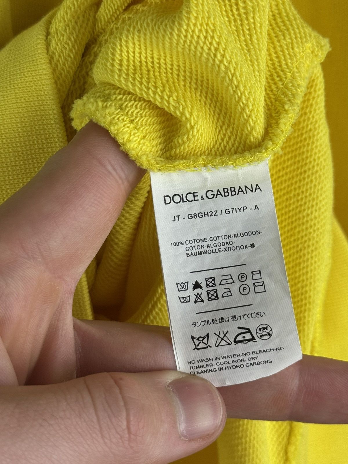 Dolce & Gabbana Dolce & Gabbana Yellow Hoodie Size US M / EU 48-50 / 2 - 5 Thumbnail