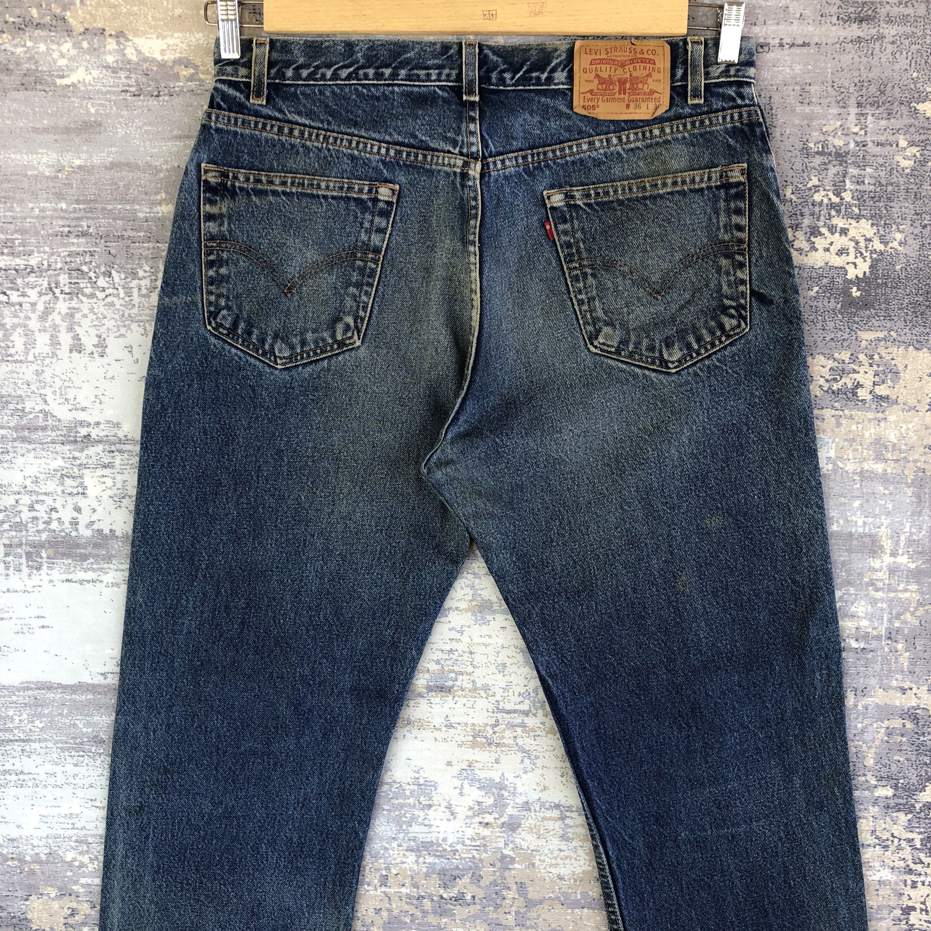 Levi's Vintage Dirty Levis 505 Jeans Stonewash Levi's Faded Denim Size US 34 / EU 50 - 4 Thumbnail