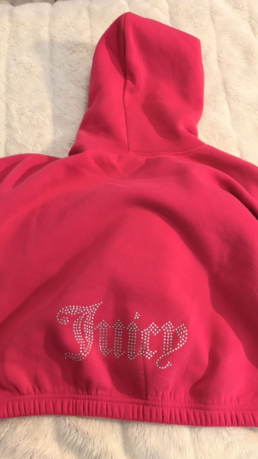 Juicy Couture Juicy Couture Hot Pink Zip Front Hoodie Size L / US 10 / IT 46 - 4 Thumbnail
