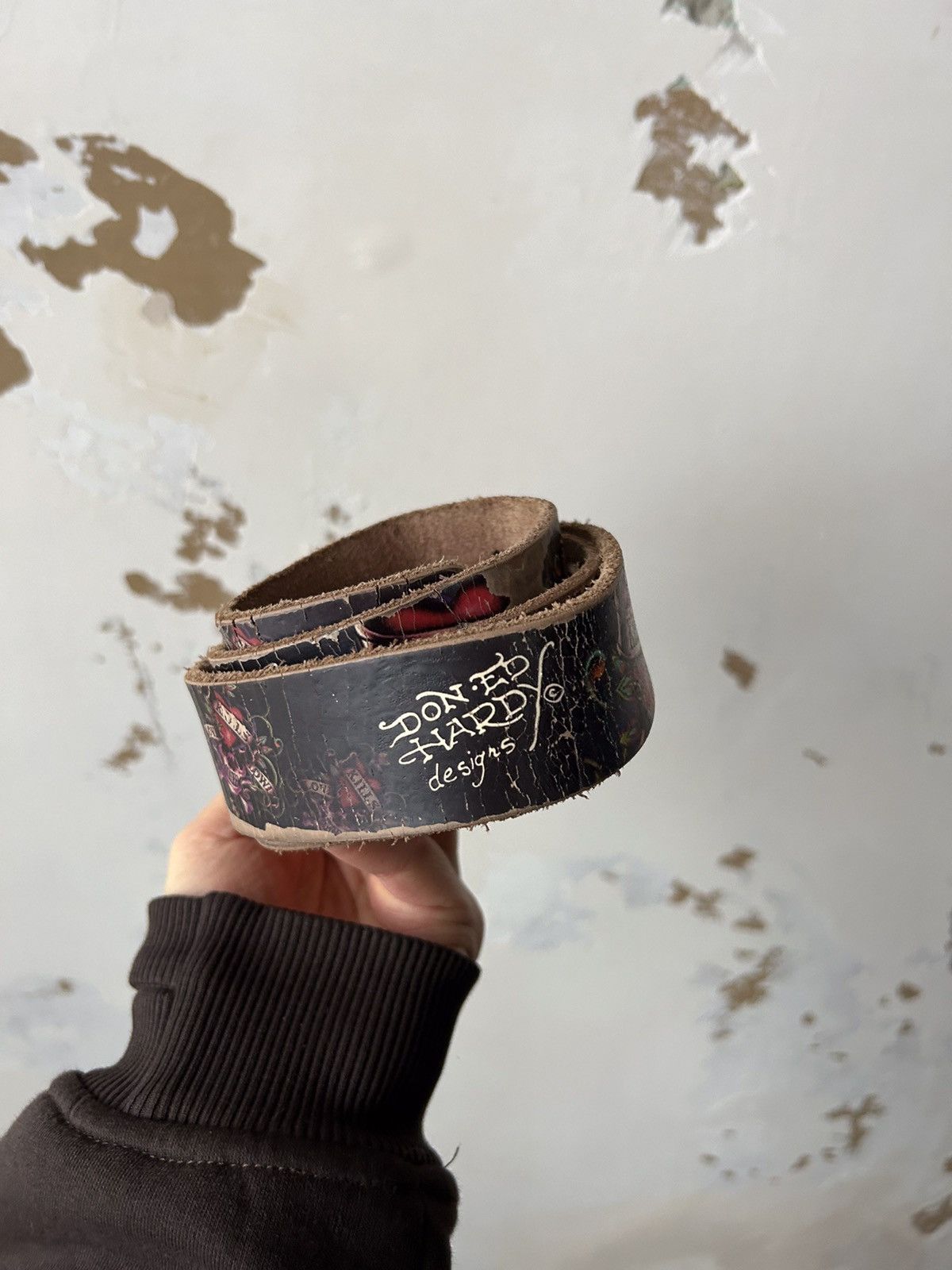 Christian Audigier ED HARDY BY CHRISTIAN AUDIGIER TIGER LEATHER BELT Size ONE SIZE - 3 Thumbnail