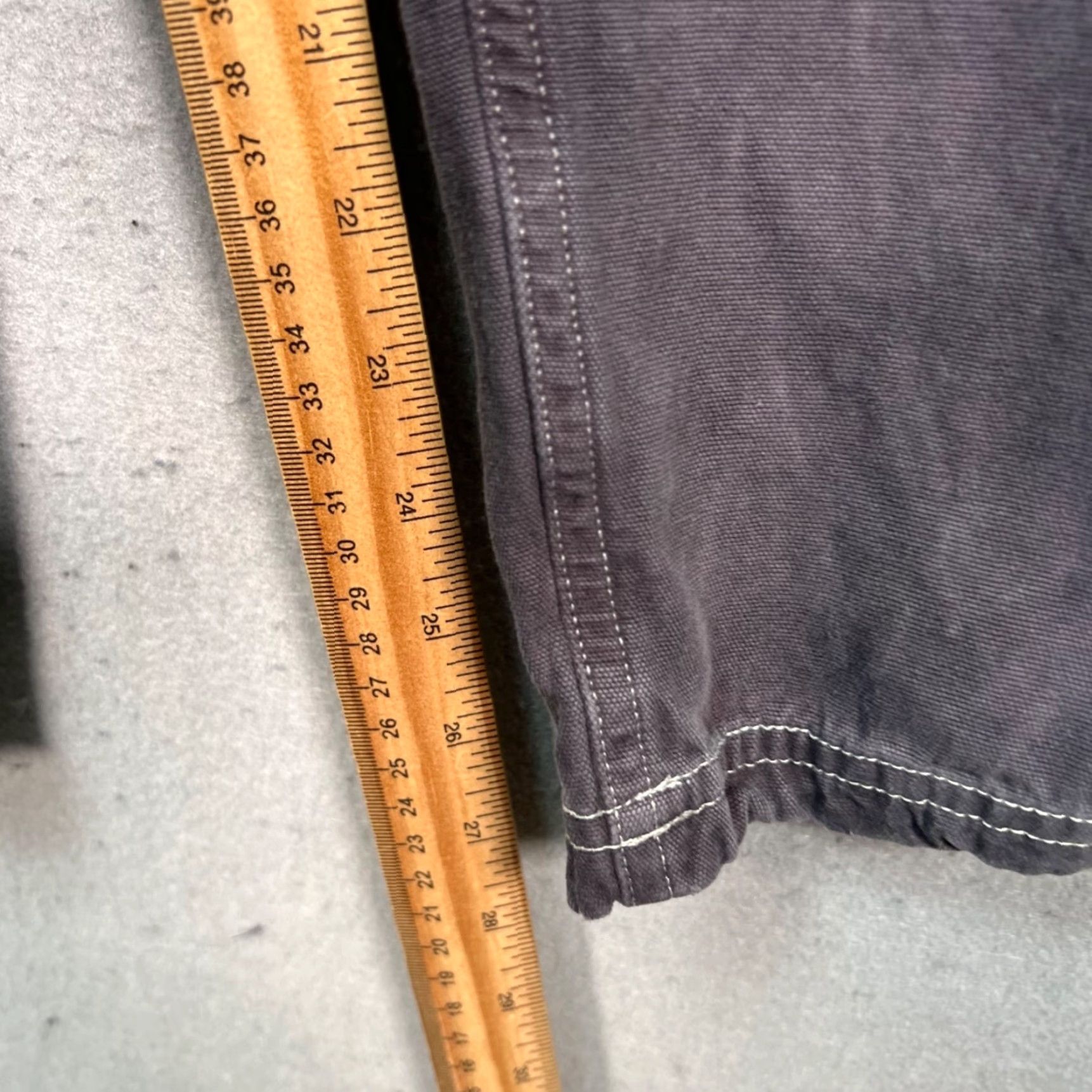 Adsum Adsum Mens Small Washed Distressed Gray 100% Cotton Straight Leg Pants Size US 29 - 7 Thumbnail