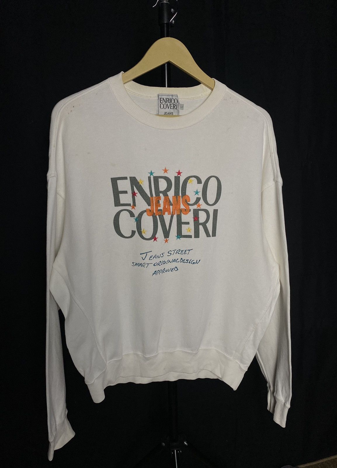Enrico Coveri Vintage Enrico Coveri Jeans Embroidery Jumper Sweat Size US L / EU 52-54 / 3 - 2 Thumbnail