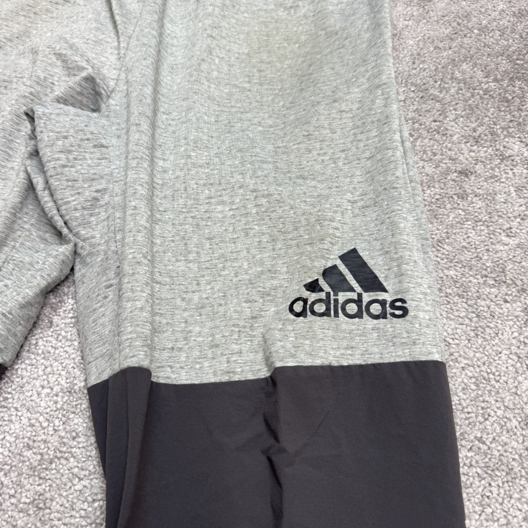 Adidas Adidas Squad ID Colorblock Jogger Pants Mens Medium Gray Black Zip Pocket Active Size US 31 - 6 Thumbnail