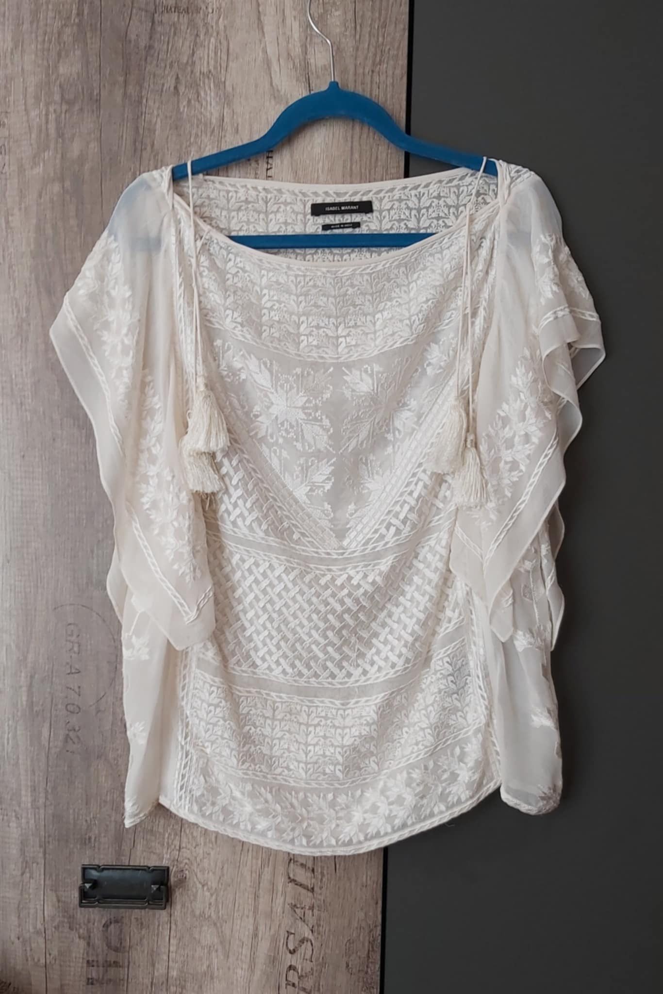 Isabel Marant silk short-sleeve blouse