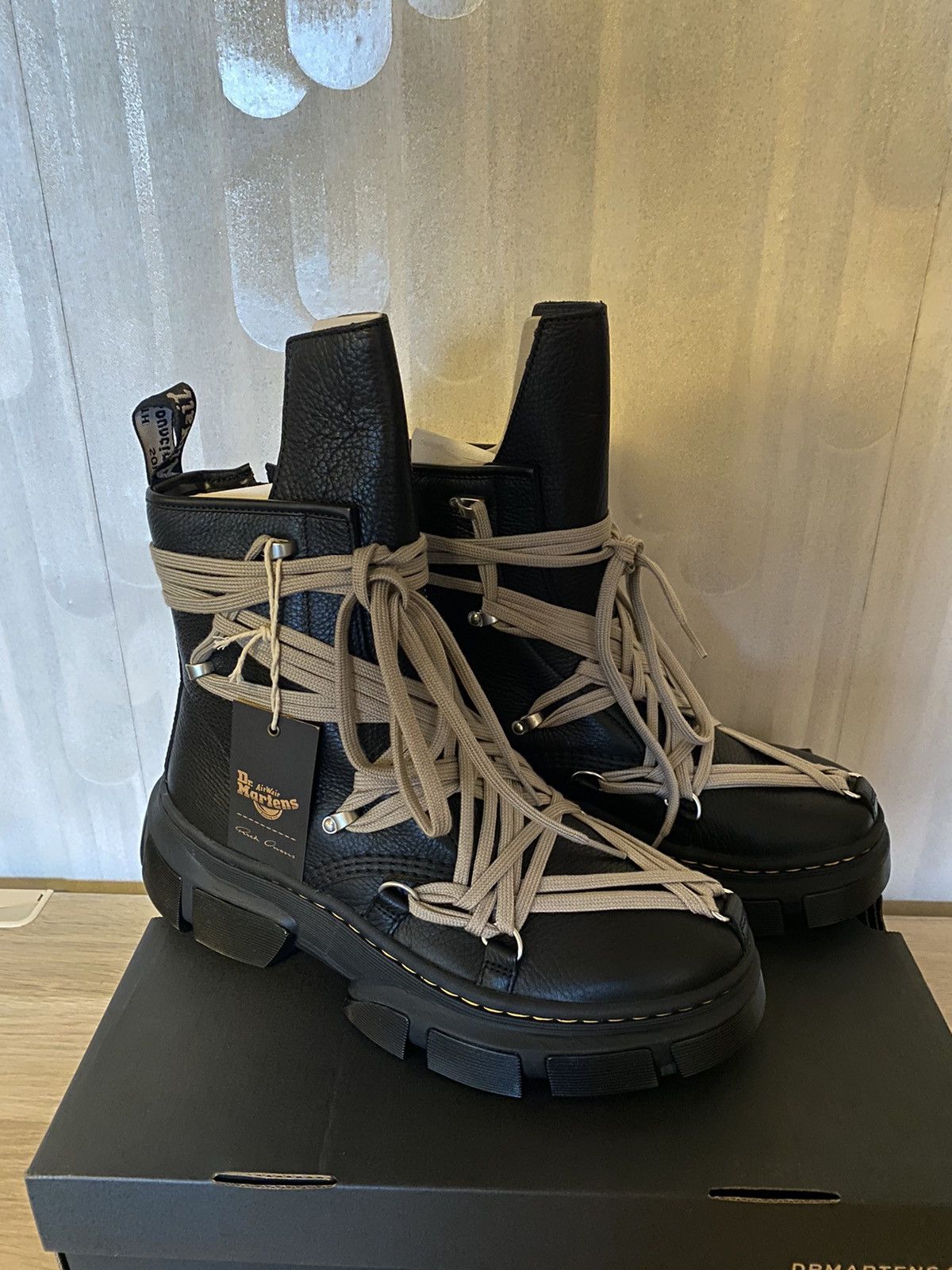 image of Dr Martens Dmxl 1460 Boots in Black, Men's (Size 12)