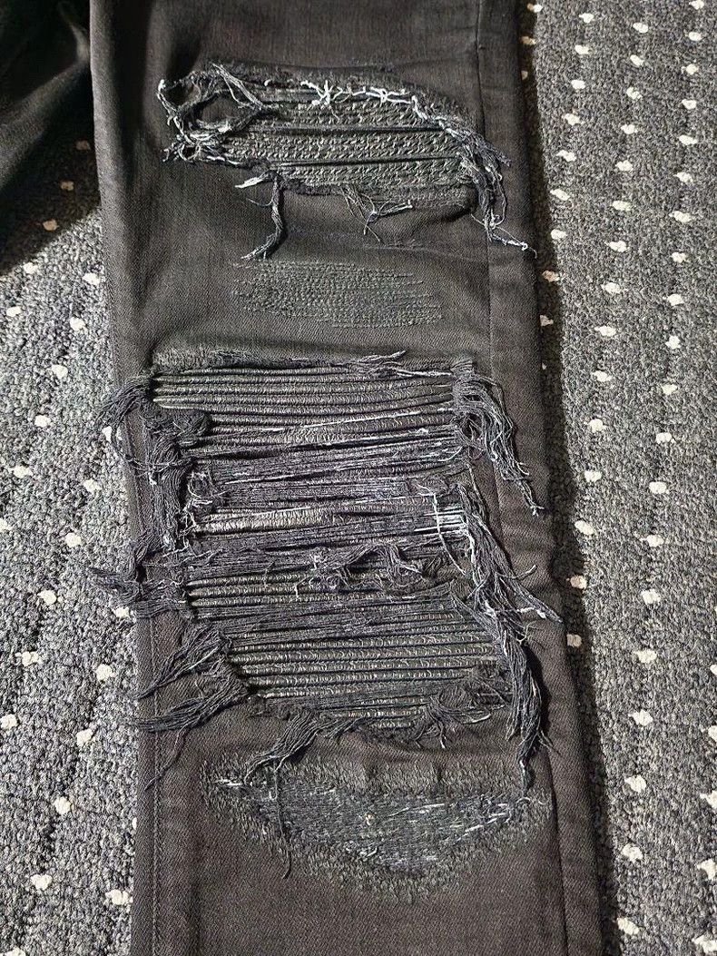 Amiri Amiri black leather mx1 jeans Size US 30 / EU 46 - 3 Thumbnail