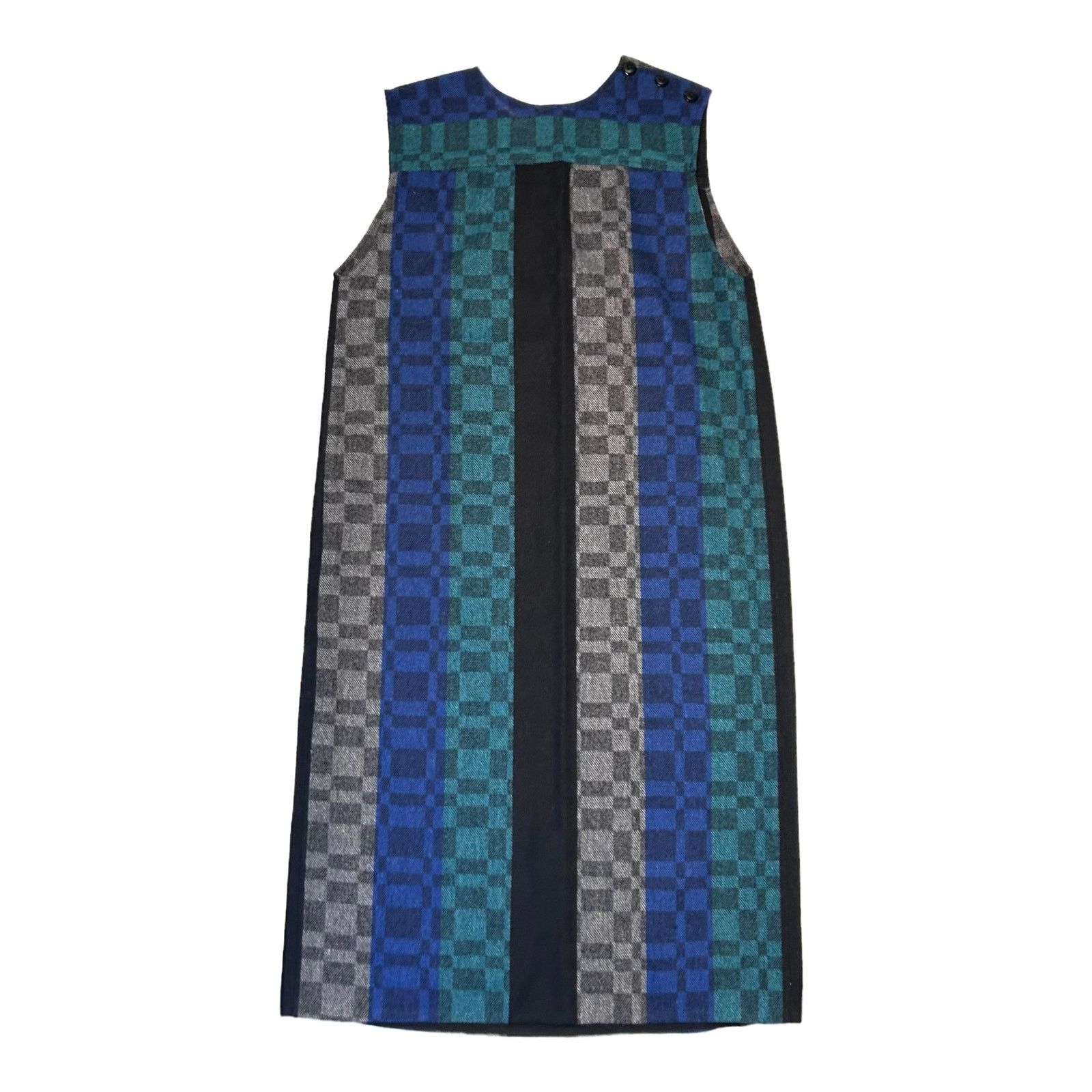Handmade Vintage 80s Retro Shift hand-sewn Dress Size Small Size S / US 4 / IT 40 - 1 Thumbnail