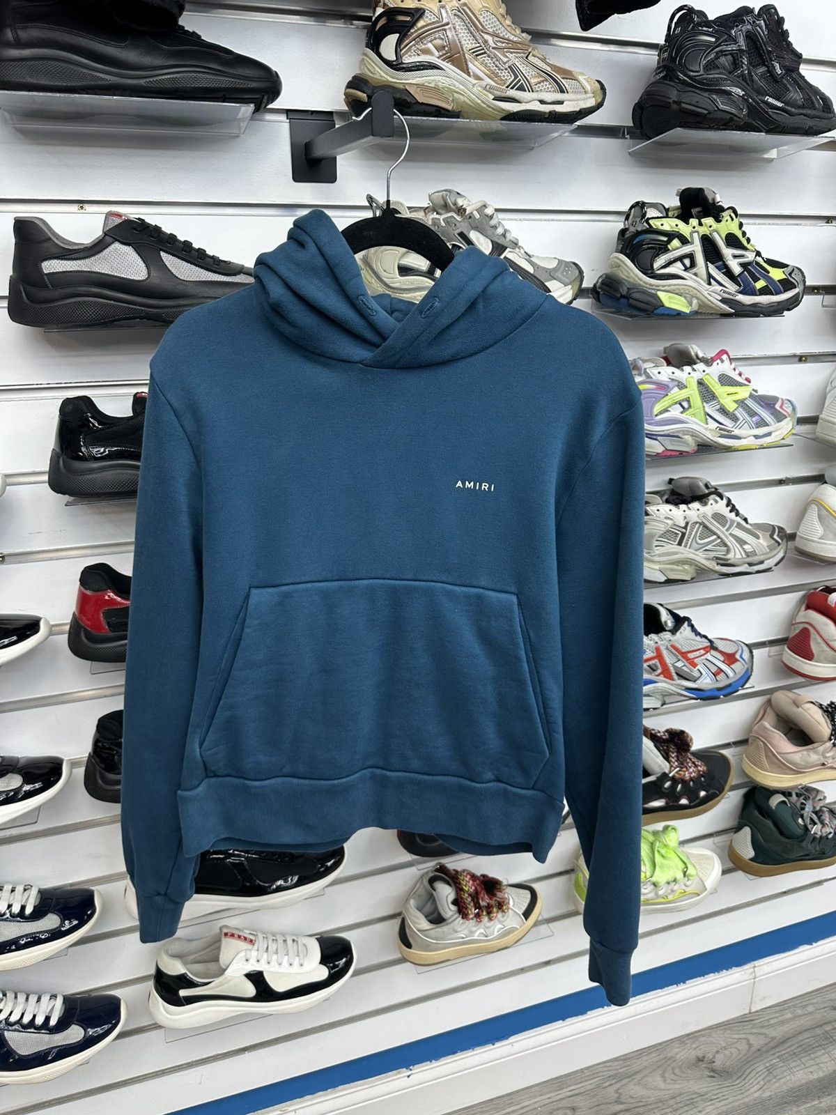 Amiri Amiri Teal Logo Hoodie Size US XS / EU 42 / 0 - 1 Thumbnail
