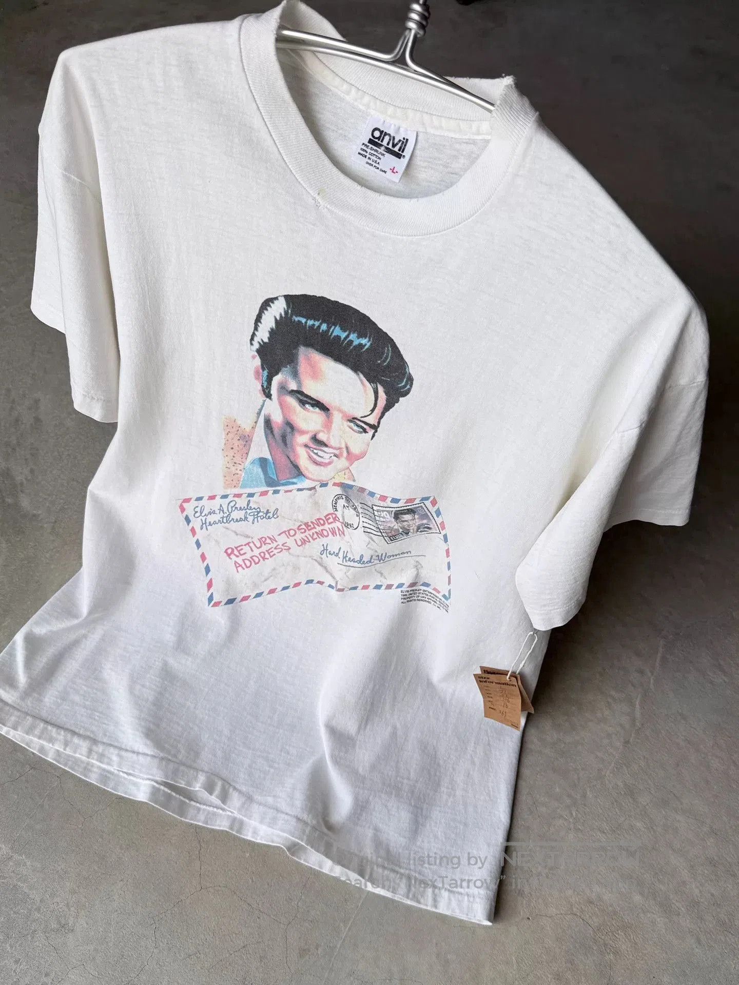 Vintage Vintage 90s Elvis Presley Tee. Size US L / EU 52-54 / 3 - 8 Thumbnail