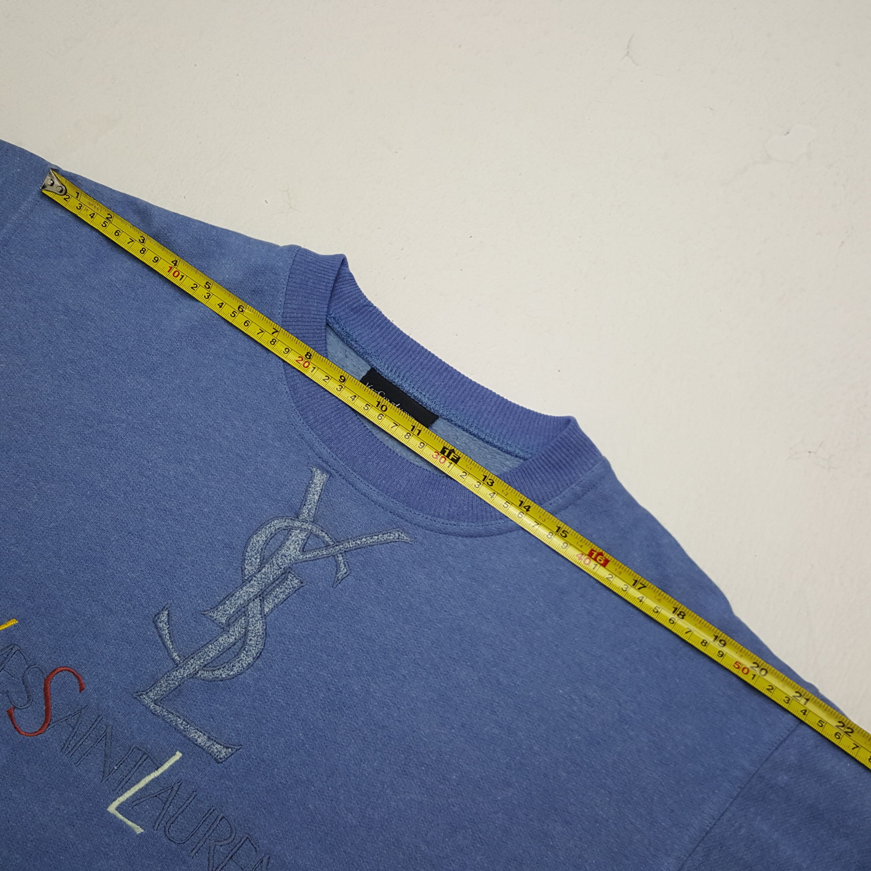 Vintage Vintage Yves Saint Laurent Designer Embroidery Sweatshirt Size US L / EU 52-54 / 3 - 5 Thumbnail