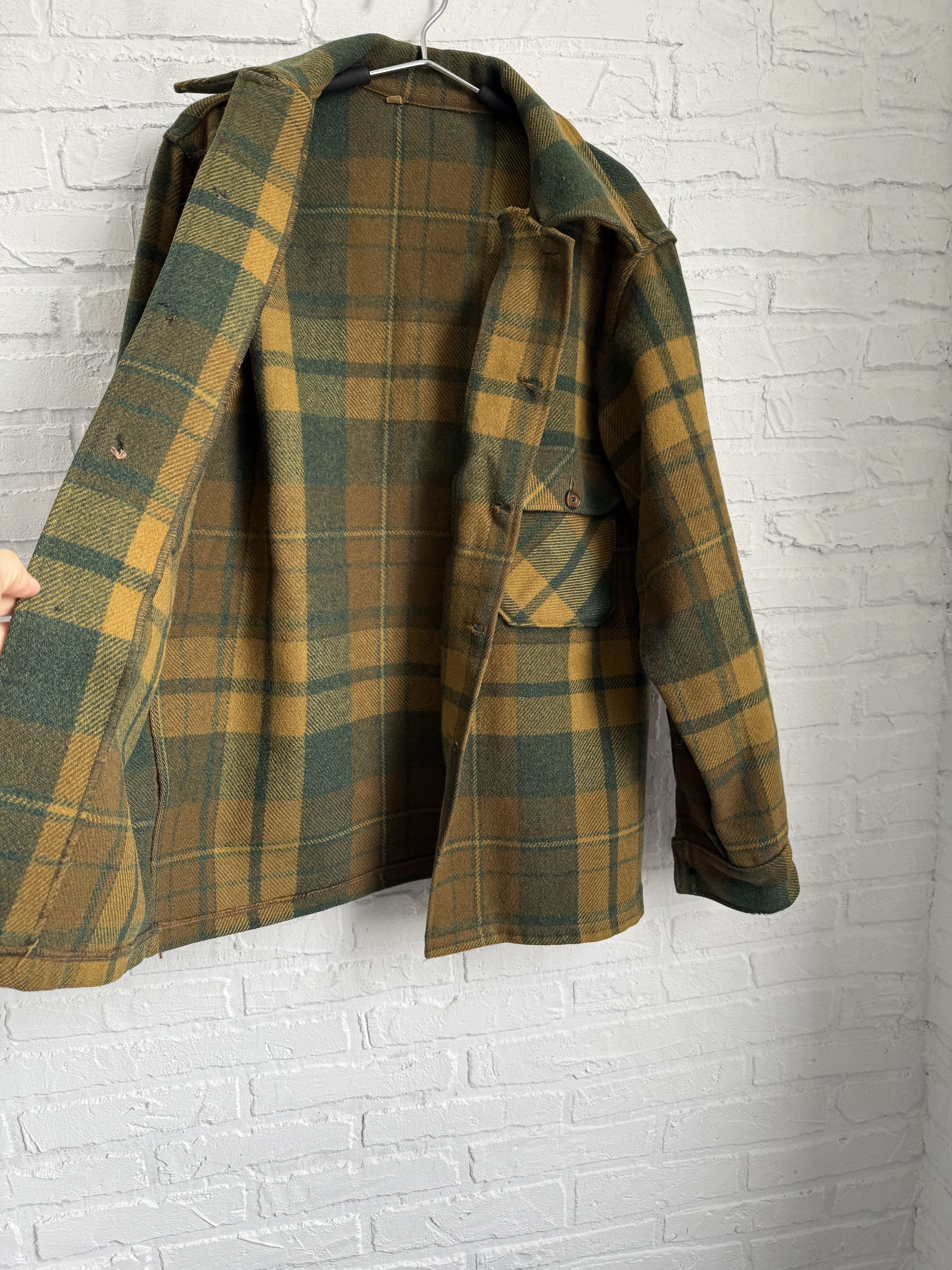 Woolrich Woolen Mills Vintage 1950s WOOLRICH Wool hunting Plaid over Shirt Jacket Size US M / EU 48-50 / 2 - 3 Thumbnail