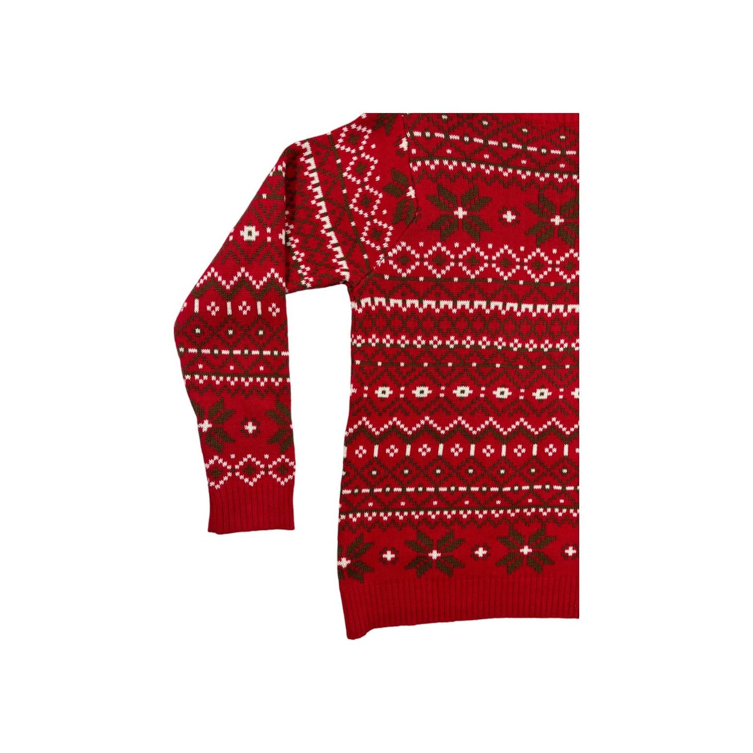 Other Ugly Holiday Christmas Sweater Women M Reindeer Red Cotton Size M / US 6-8 / IT 42-44 - 11 Thumbnail