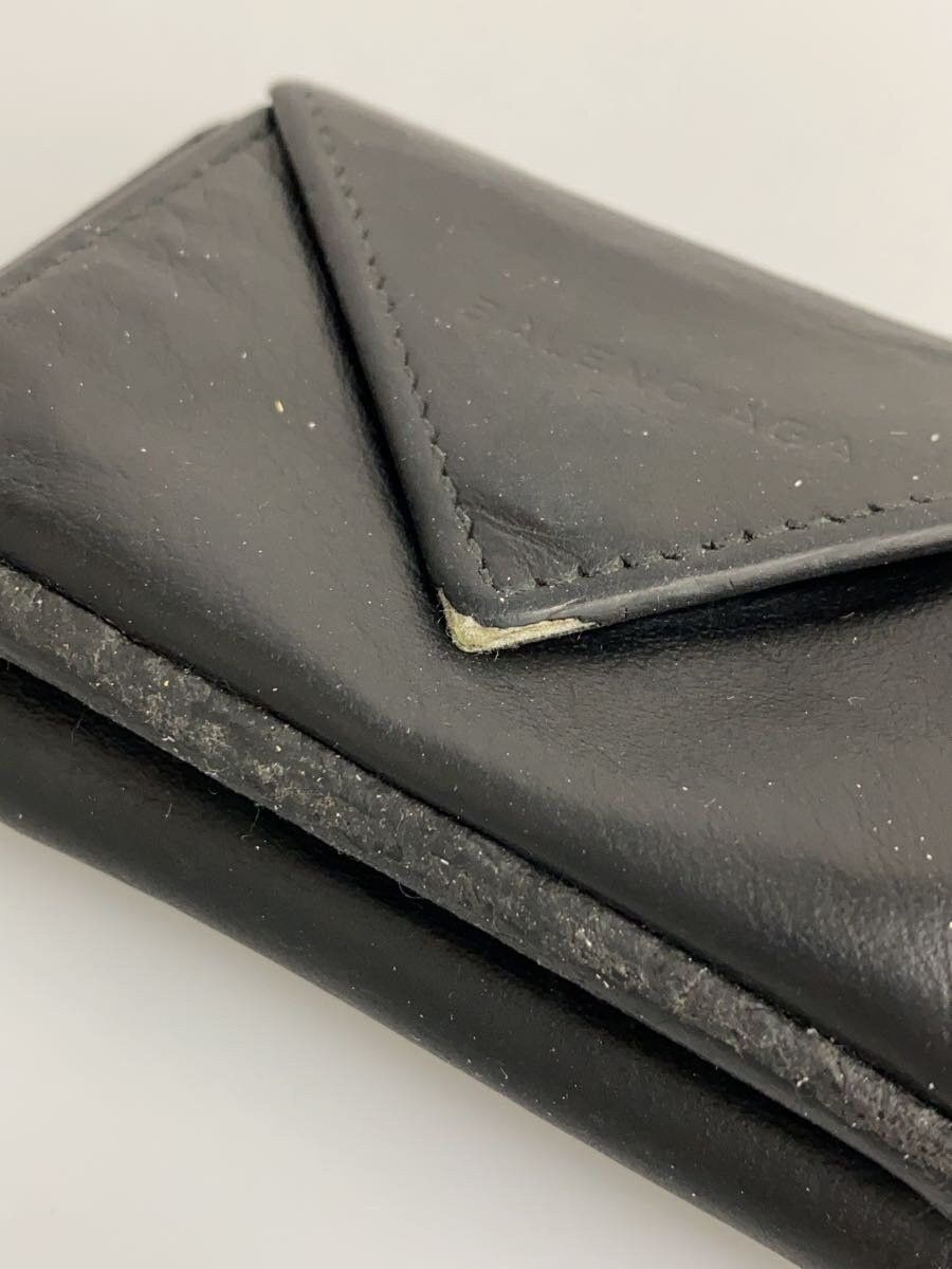 Balenciaga Balenciaga Sheep Leather Tri-Fold Wallet Black Size ONE SIZE - 7 Thumbnail