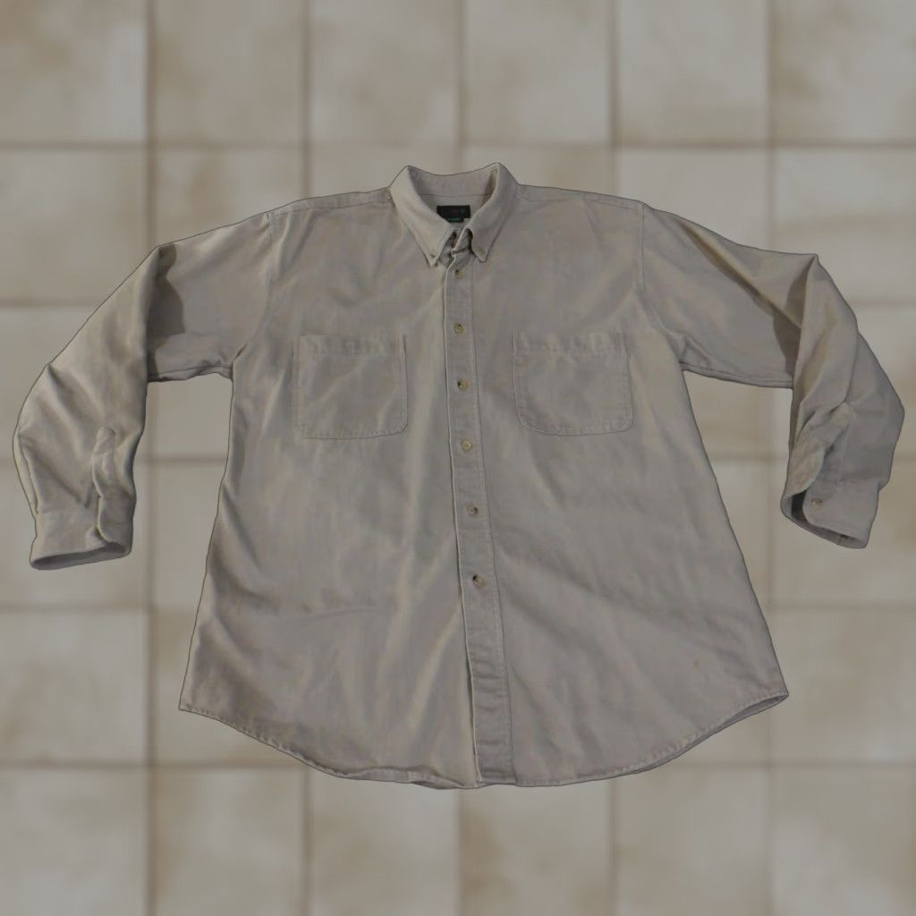 J.Crew J.Crew Oarsman Shirt Mens XL Khaki Button-Up Heavy Double Pocket Twill Cotton Long Sleeve Button-Down Shirt with Pockets Size US XL / EU 56 / 4 - 1 Thumbnail