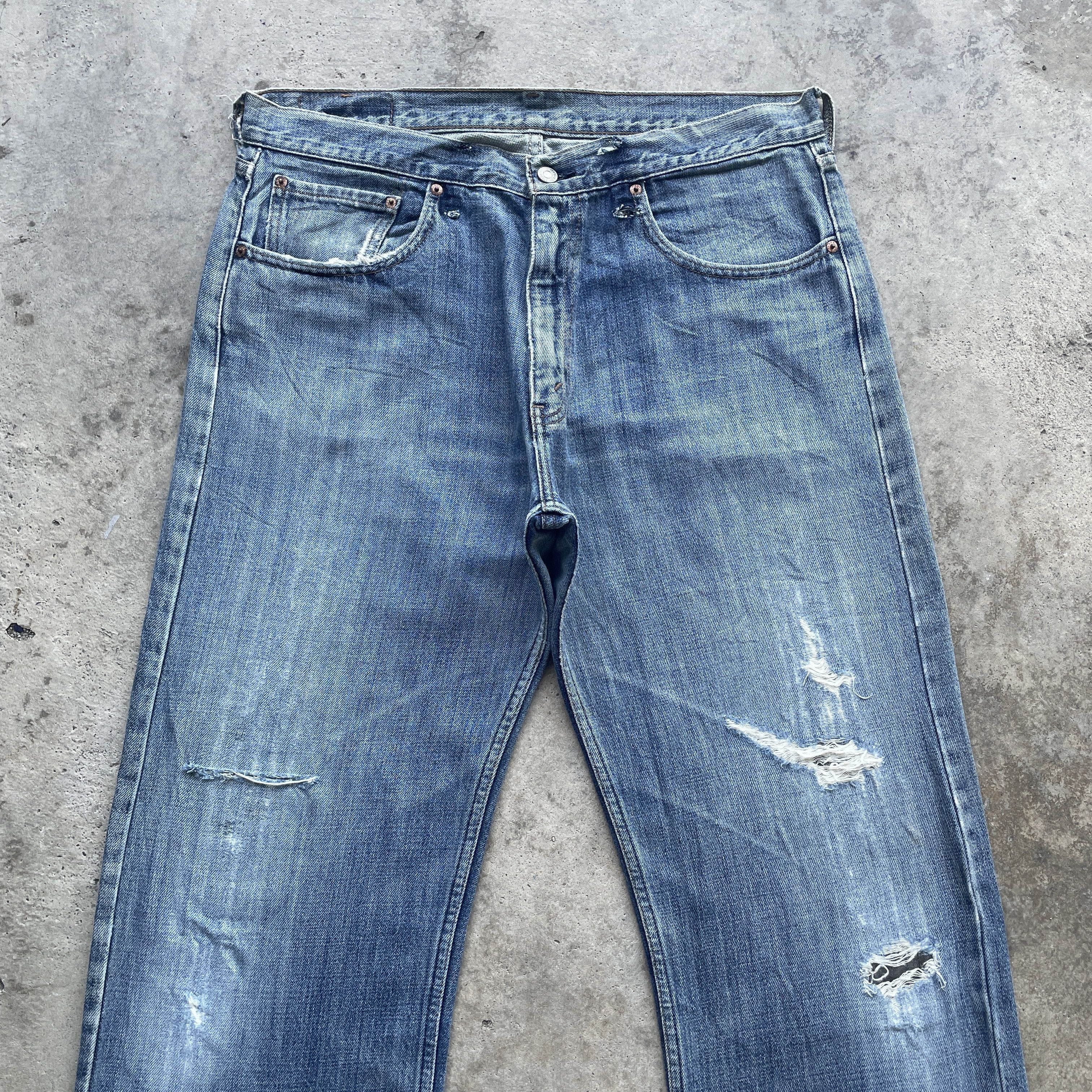 Levi's W36 Vintage Levi’s 534 Faded Relaxed Distressed Jeans Pants Size US 36 / EU 52 - 3 Thumbnail