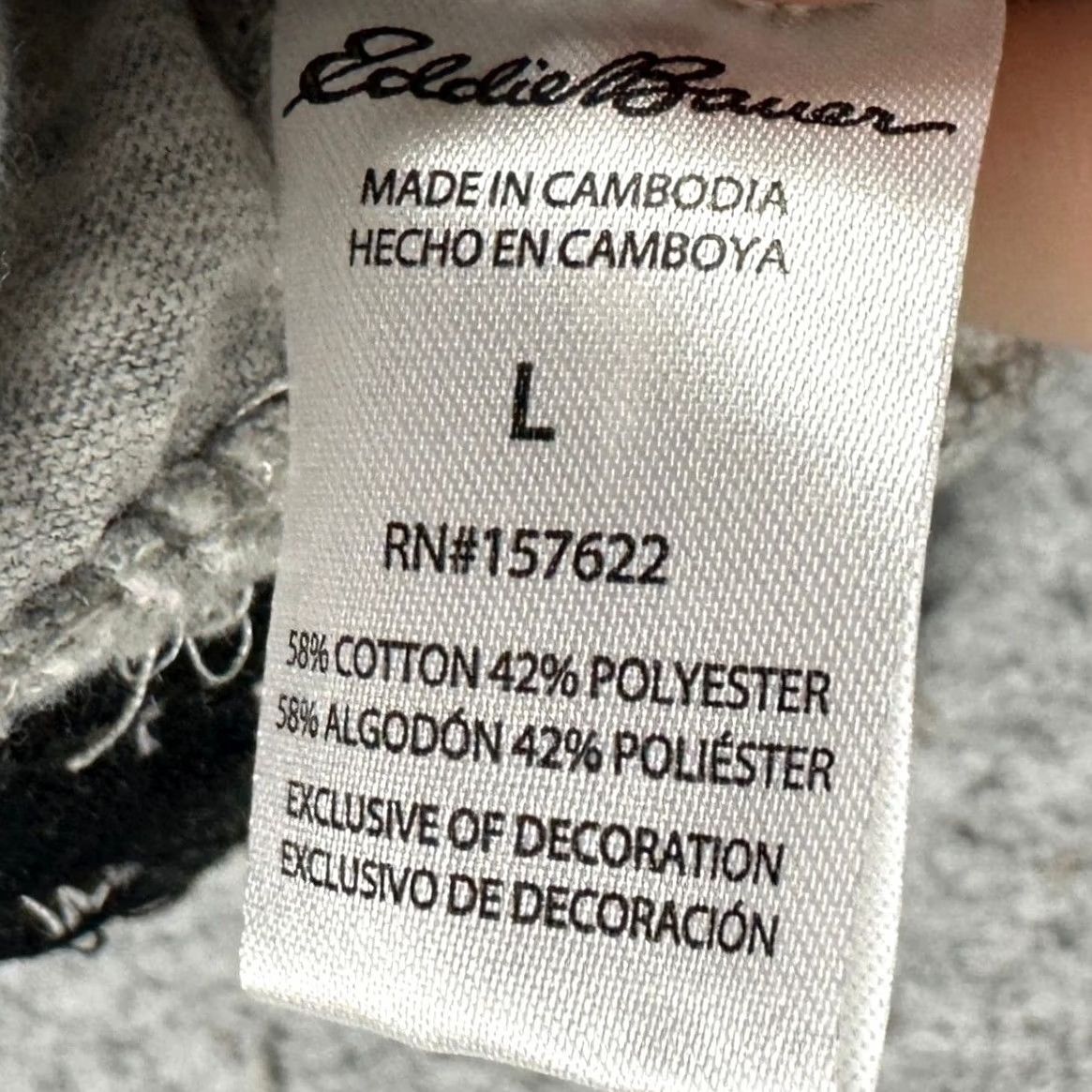 Eddie Bauer Eddie Bauer Lounge Pants Mens Large Heather Grey Jogger Sweatpants Elastic Waist Drawstring Pockets Casual Everyday Size US 33 - 5 Thumbnail