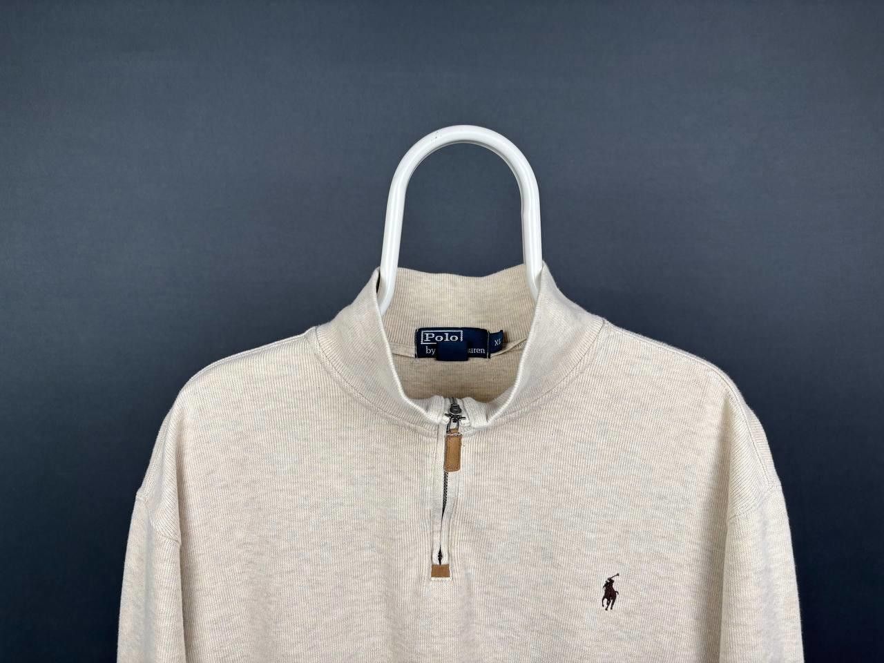 Polo Ralph Lauren Ralph Lauren 1/4 Zip Sweatshirt Size XL Beige Vintage Size US XL / EU 56 / 4 - 2 Thumbnail