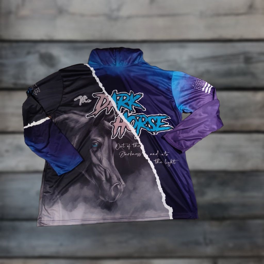 Vintage VINTAGE The Dark Horse Hoodie AOP Purple 3XL Men Pullover Hooded Lightweight Breathable Sports Team Horse Theme Mens Size US XXL / EU 58 / 5 - 1 Thumbnail