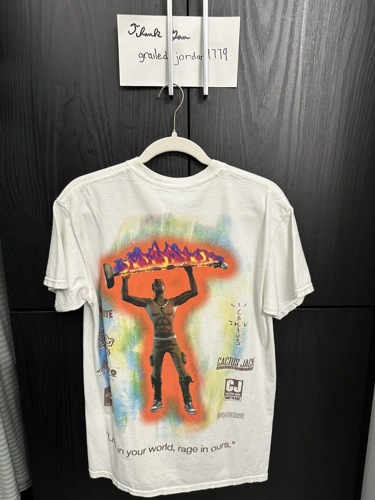 Travis Scott Travis Scott Cactus Jack Rage Emote Tee White Size US S / EU 44-46 / 1 - 5 Thumbnail