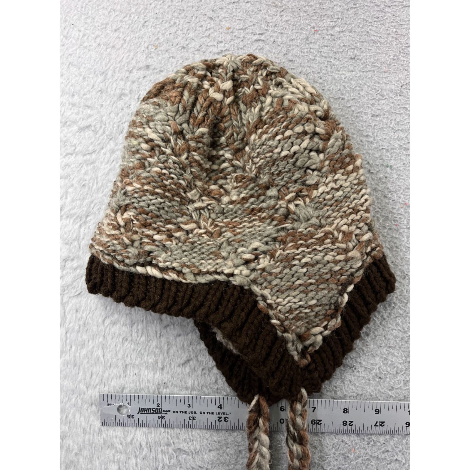 Vintage San Diego Hat Co Beanie Hat Womens One Size Brown Ear Flaps Wool Acrylic Blend Size ONE SIZE - 5 Thumbnail