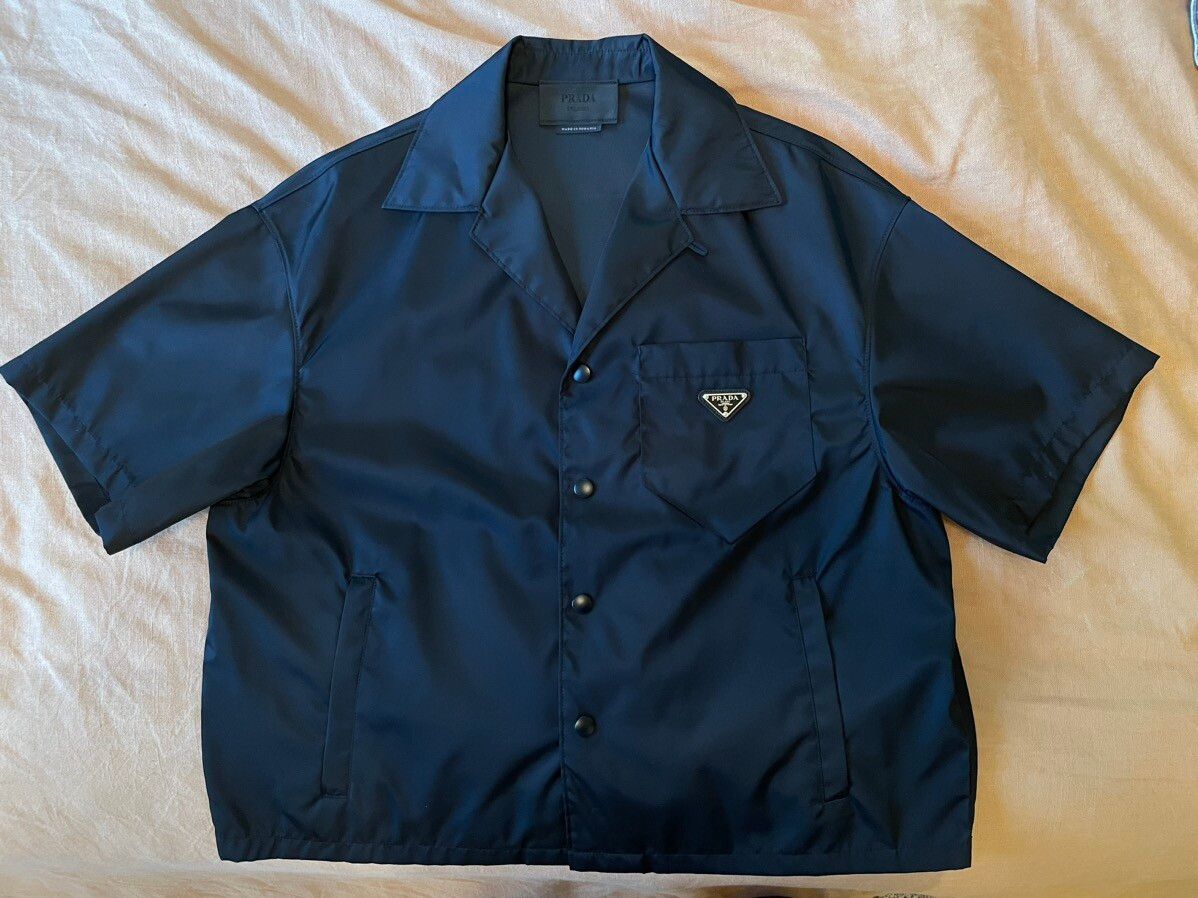 Pre-owned Prada Re-nylon Shirt In Black