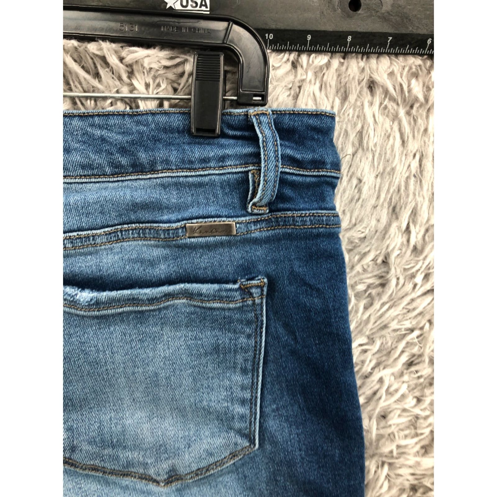 Vintage KanCan Skinny Jeans Womens 3XL Medium Wash Blue Button Fly Size 40" / US 18 - 6 Thumbnail