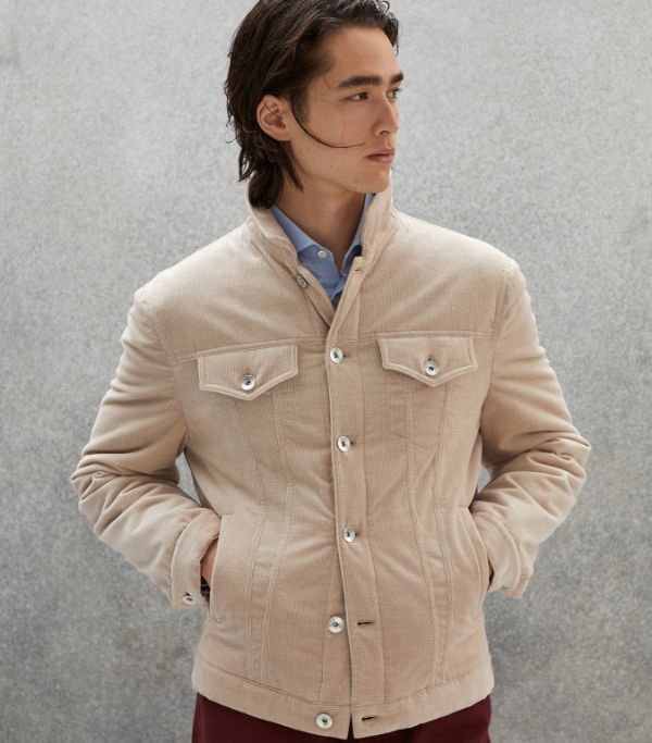 0924 Goose Padded Jacket in Light Beige