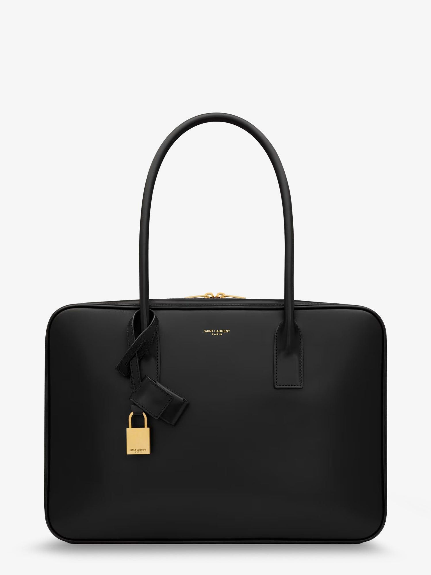Sac De Jour In Box Leather Handbag With Metal Padlock Detail