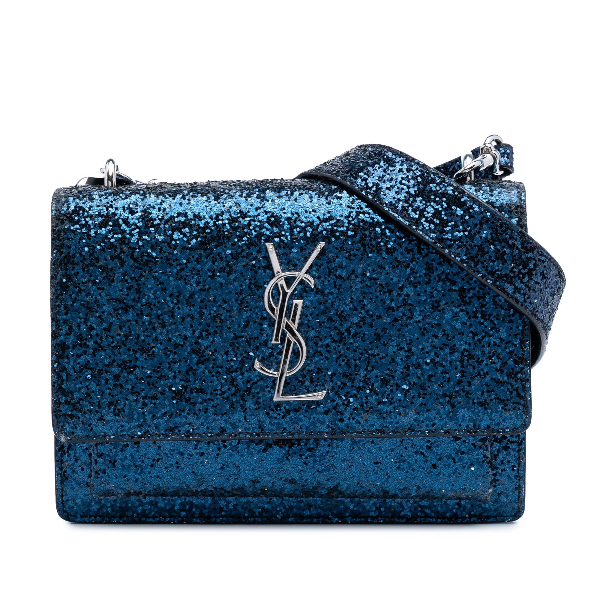Saint Laurent Paris Small Glitter Leather Monogram Sunset Crossbody Size ONE SIZE - 1 Thumbnail