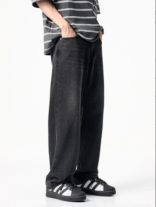 Japanese Brand × Jean High street washed black men's straight jeans Size US 32 / EU 48 - 3 Thumbnail