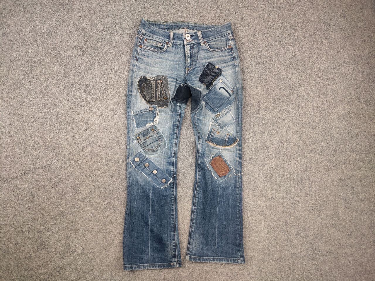 Ecko Unltd. Vintage Ecko unltd Patchwork Denim Japan LGB Y2k Style Jeans Size US 32 / EU 48 - 6 Thumbnail