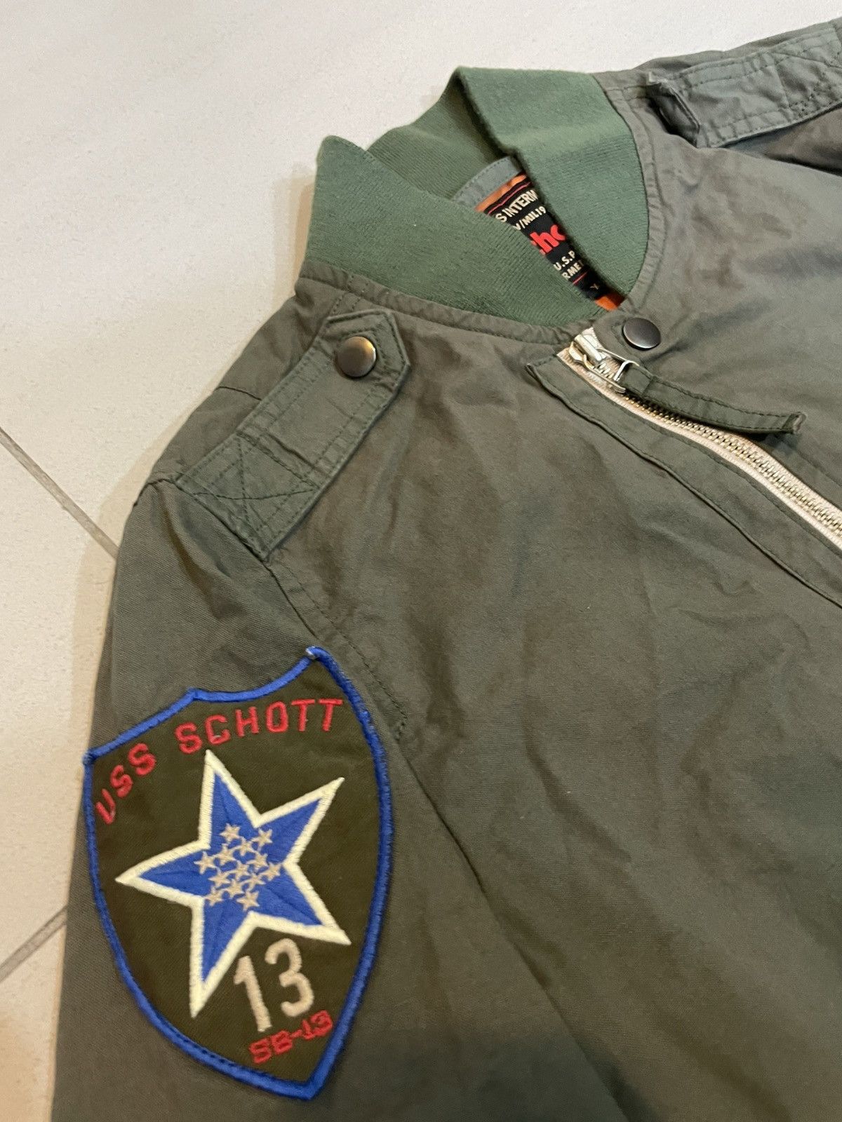 Schott × Vintage Schott army bomber jacket Size US XS / EU 42 / 0 - 10 Thumbnail