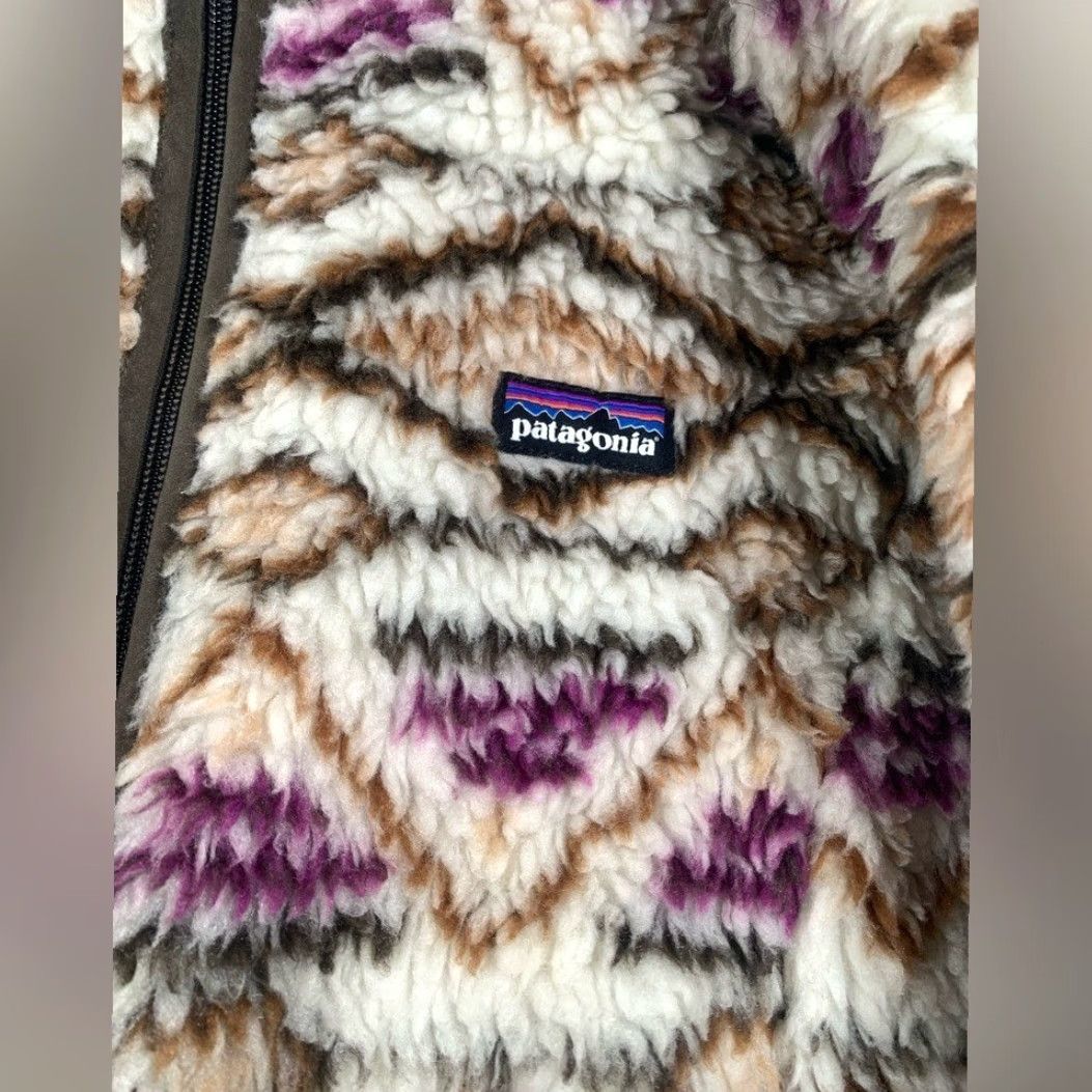 Patagonia PATAGONIA Fleece Jacket Deep Pile Aztec Brown Polyester Women S Small Size S / US 4 / IT 40 - 6 Thumbnail