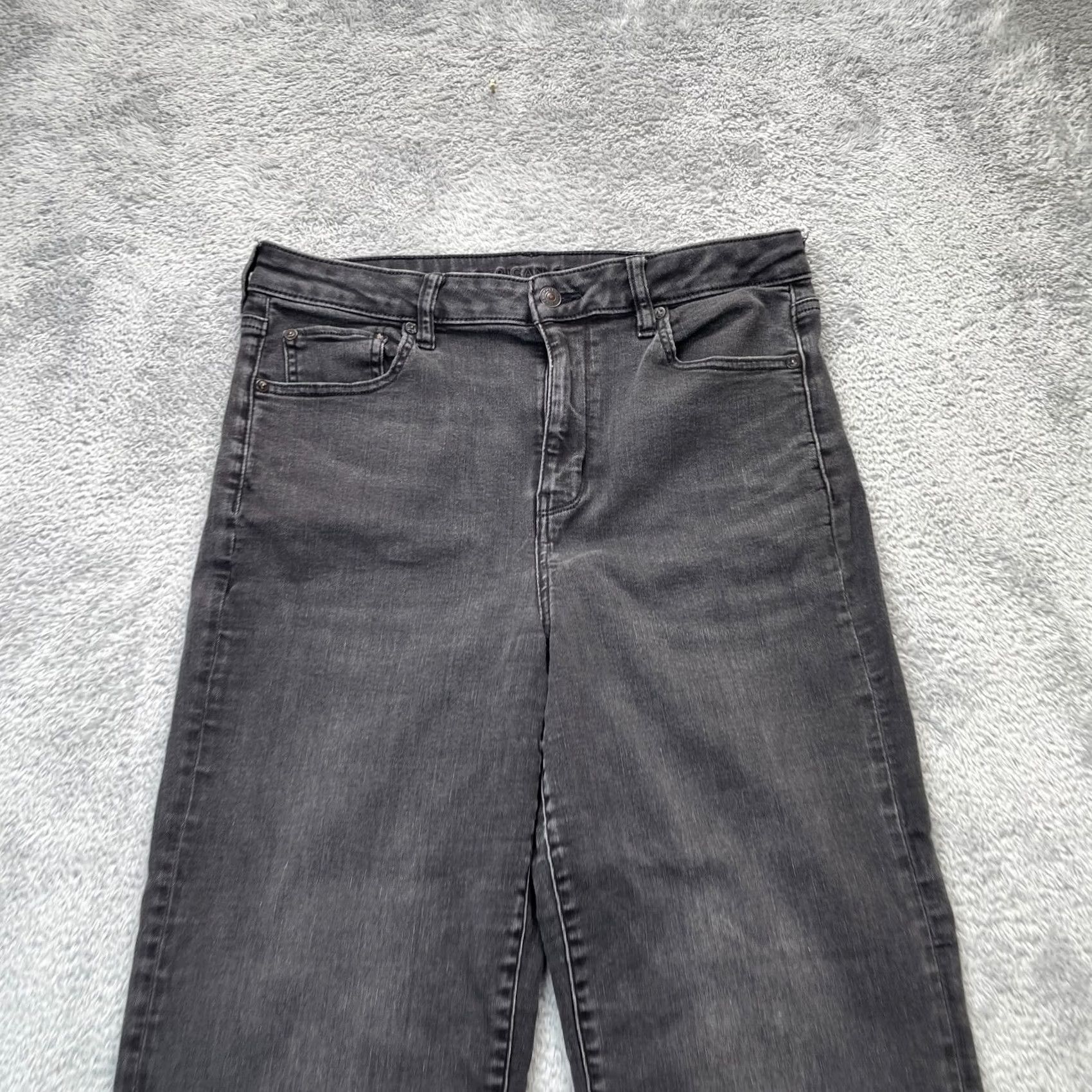 American Eagle Outfitters VINTAGE American Eagle Outfitters Jeans Womens 14 Tall Black Denim Straight Leg Dark Denim Jeans Size 24" / US 00 / IT 34 - 6 Thumbnail