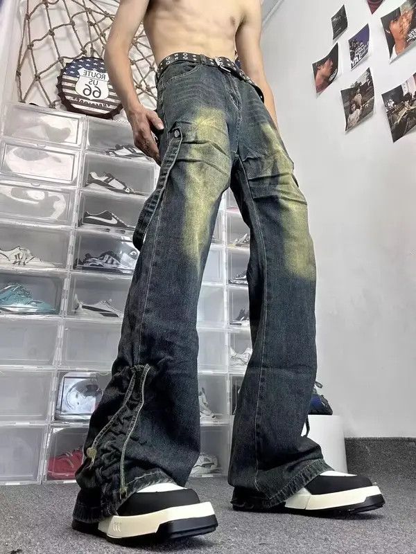 VIBE Vintage washed distressed strap rare jeans Size US 34 / EU 50 - 6 Thumbnail