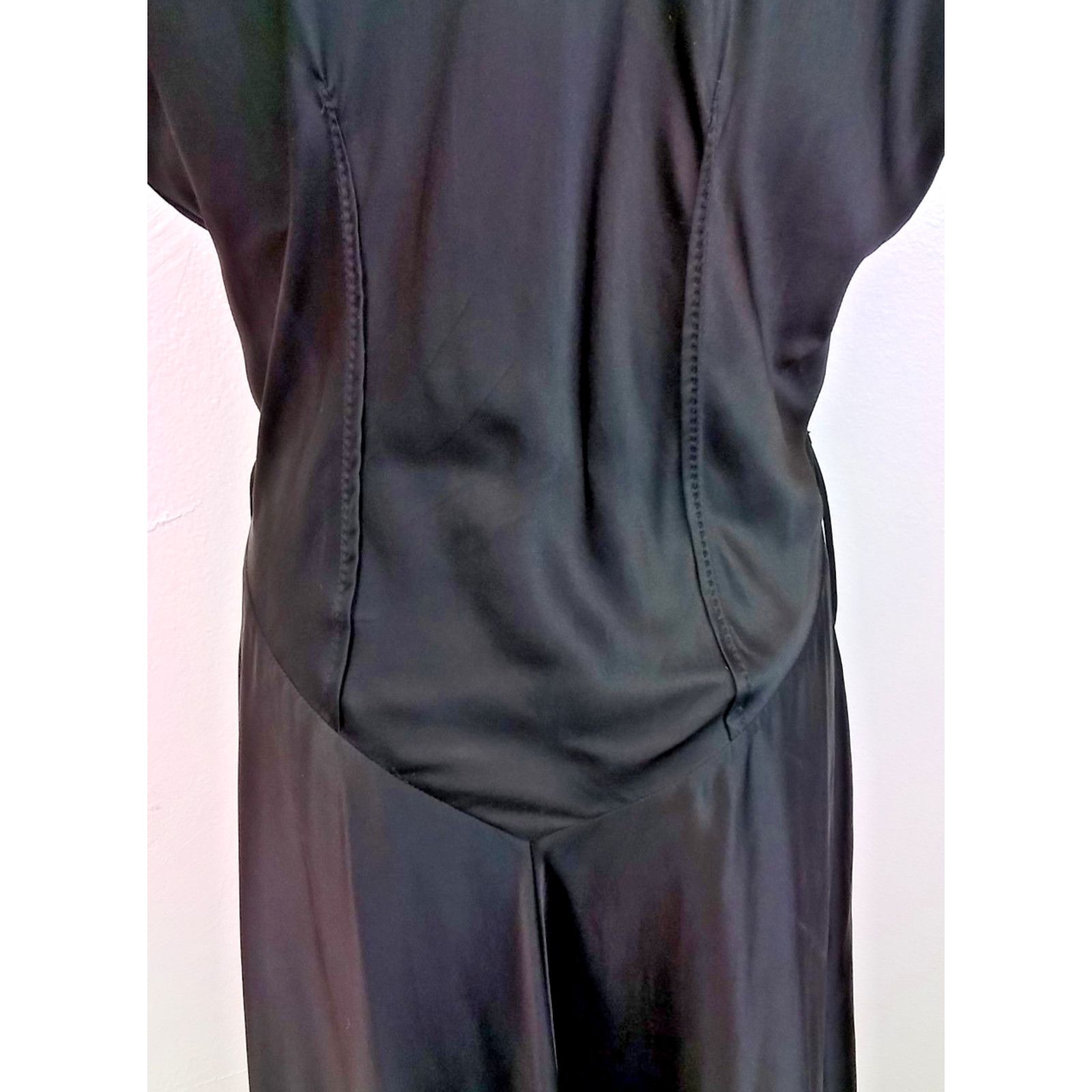 Rochas Rochas Silk Dress Women's IT 40 US 4 Black A-line V-neck Size S / US 4 / IT 40 - 8 Thumbnail