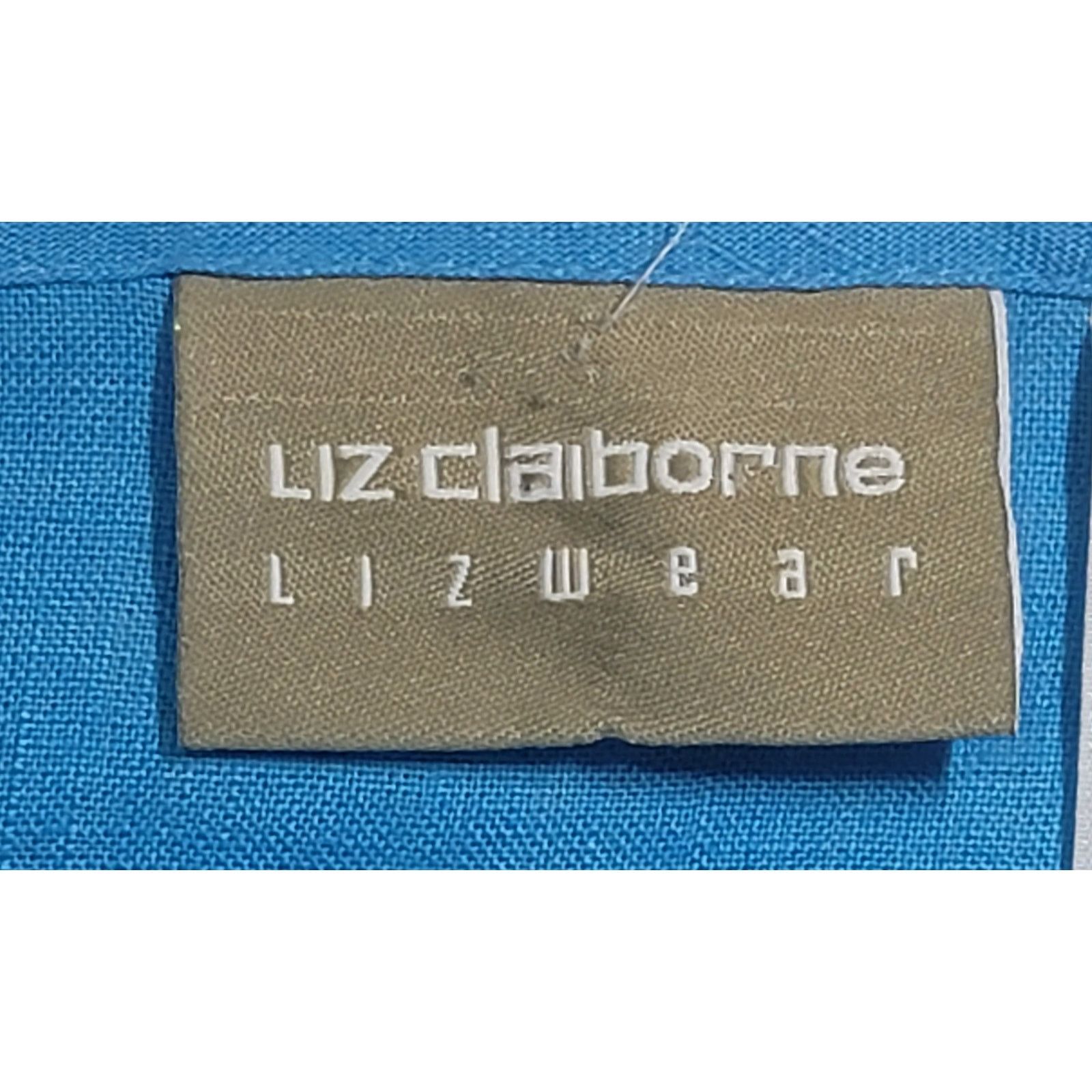 Other Liz Claiborne Lizwear Blue Button Up Collarless Top XL Size XL / US 12-14 / IT 48-50 - 3 Thumbnail