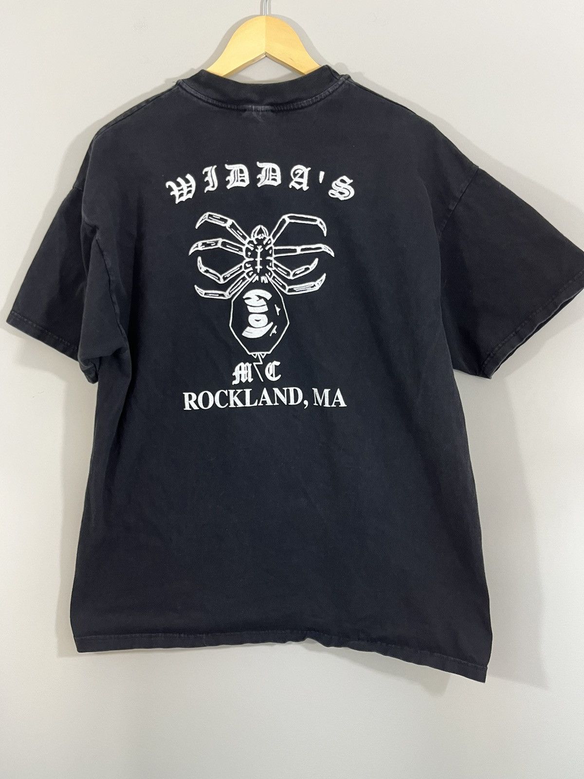 Vintage Motorcycle Club Faded Distressed Black MC Tee Size US XL / EU 56 / 4 - 2 Thumbnail