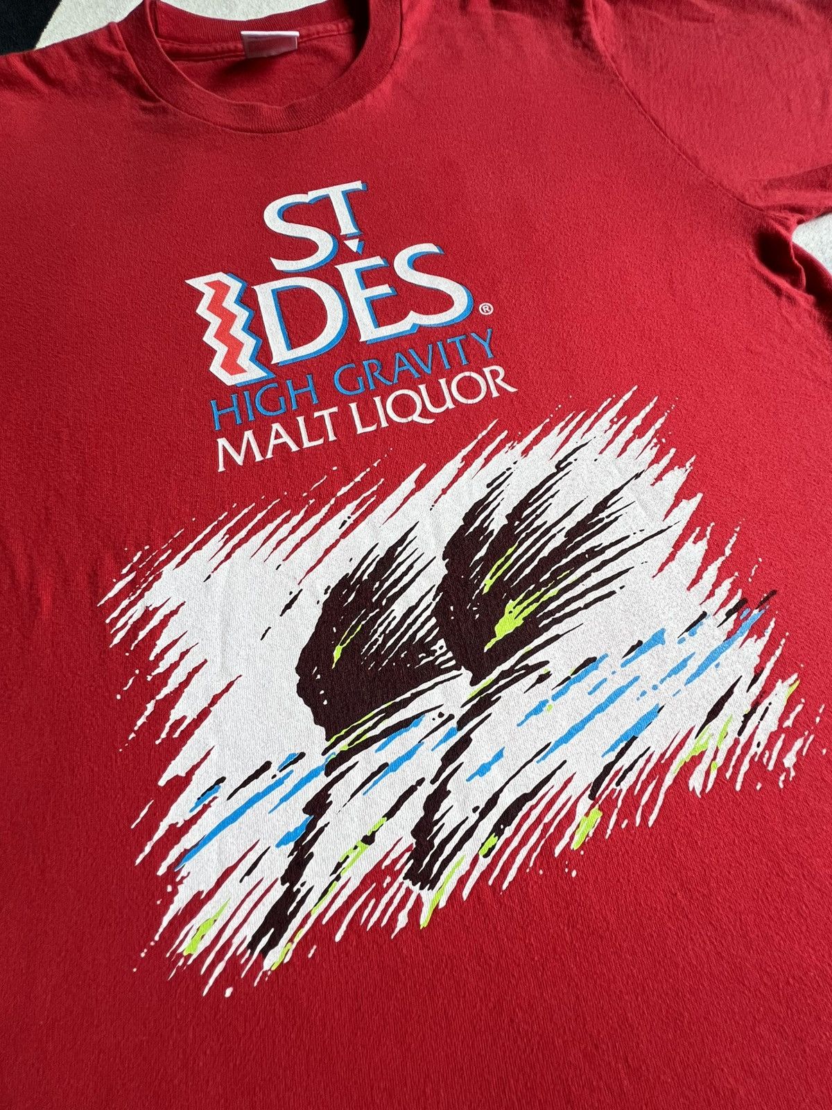Supreme SS16 Supreme St Ides Tee Red Medium - Pre-Owned Size US M / EU 48-50 / 2 - 2 Thumbnail