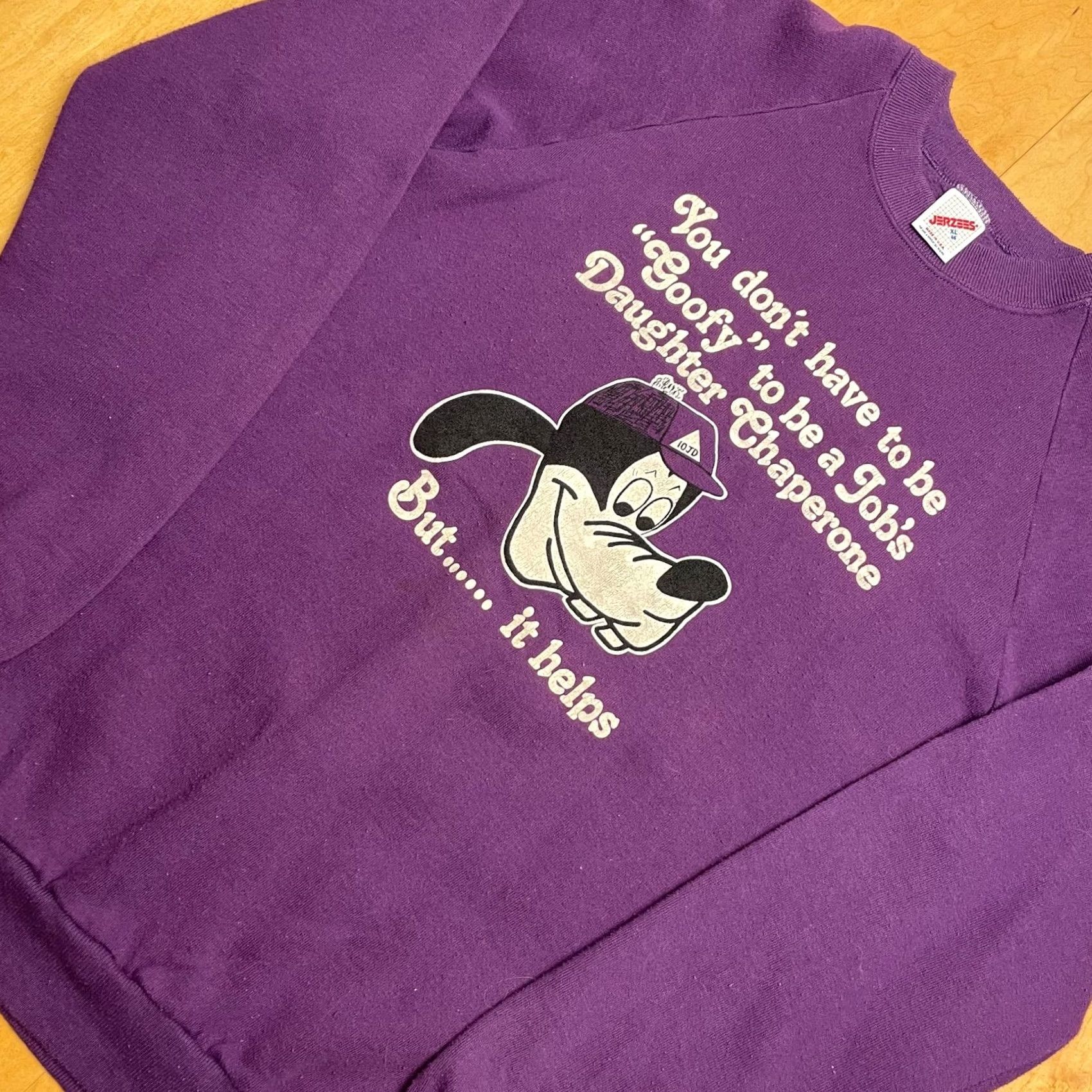 Jerzees VINTAGE JERZEES Goofy XL Purple Long Sleeve Pullover Crewneck Sweatshirt Solid Size US XL / EU 56 / 4 - 3 Thumbnail