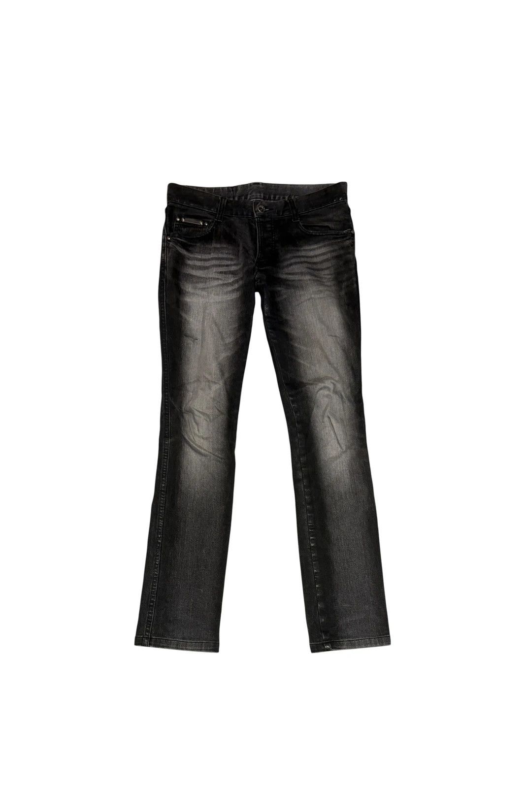 5351 POUR LES HOMMES 5351 Pour Les Hommes grey shine effect bootcut denim jeans Size US 31 - 1 Thumbnail
