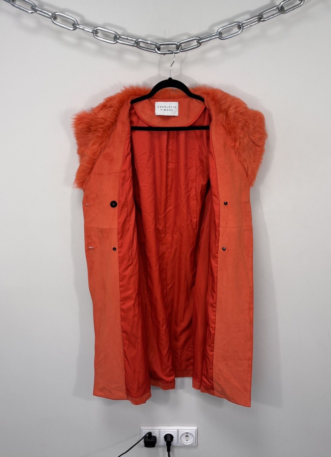 Other Charlotte Simone Women’s Dyed Faux Suede Fur Long Coat Size M / US 6-8 / IT 42-44 - 2 Thumbnail