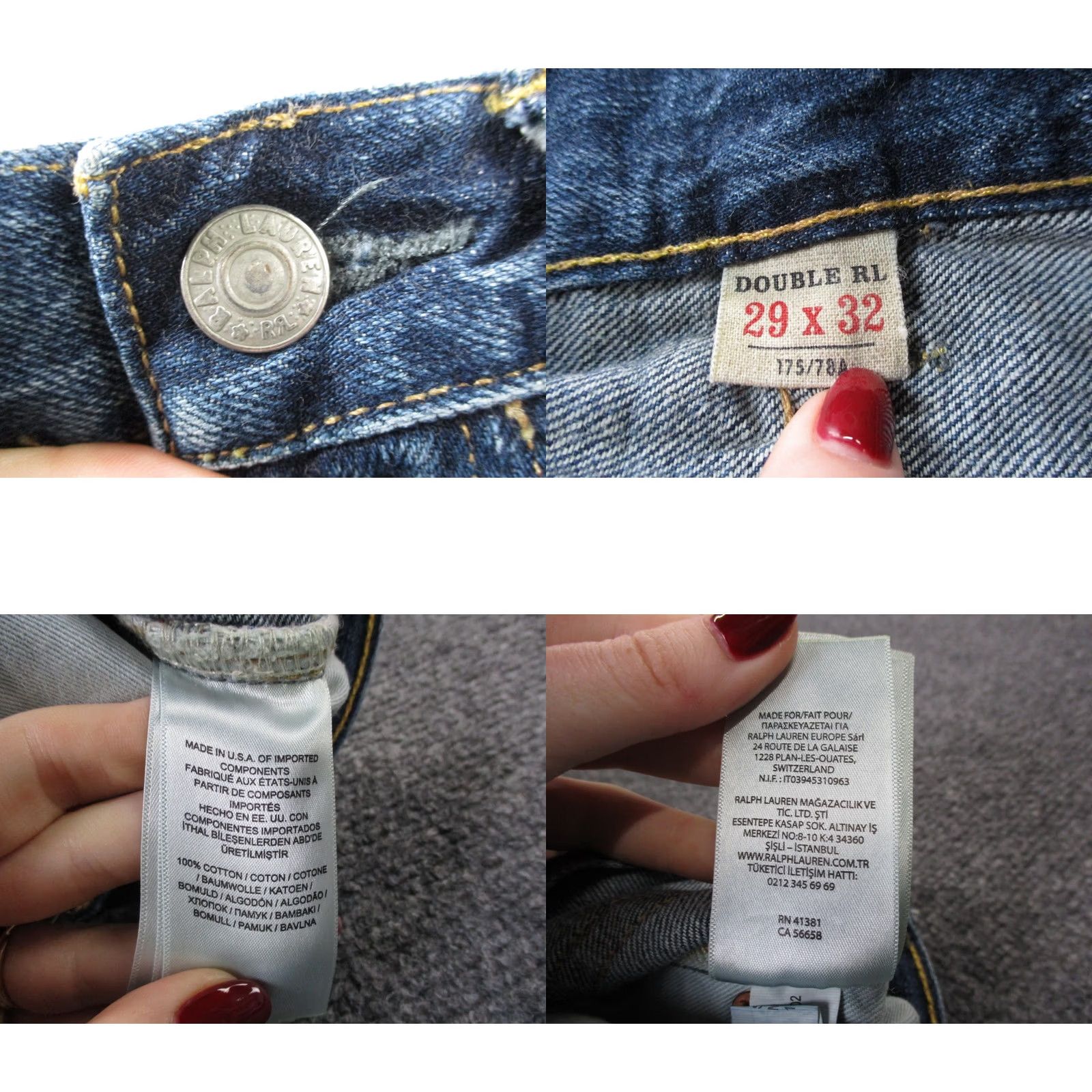 Vintage RRL Ralph Lauren Jeans Men 29 X 32 Denim Selvedge Japan Slim Straight Narrow Shirt Category Jeans Mens Regular Blue 29 Size US 28 / EU 44 - 8 Thumbnail