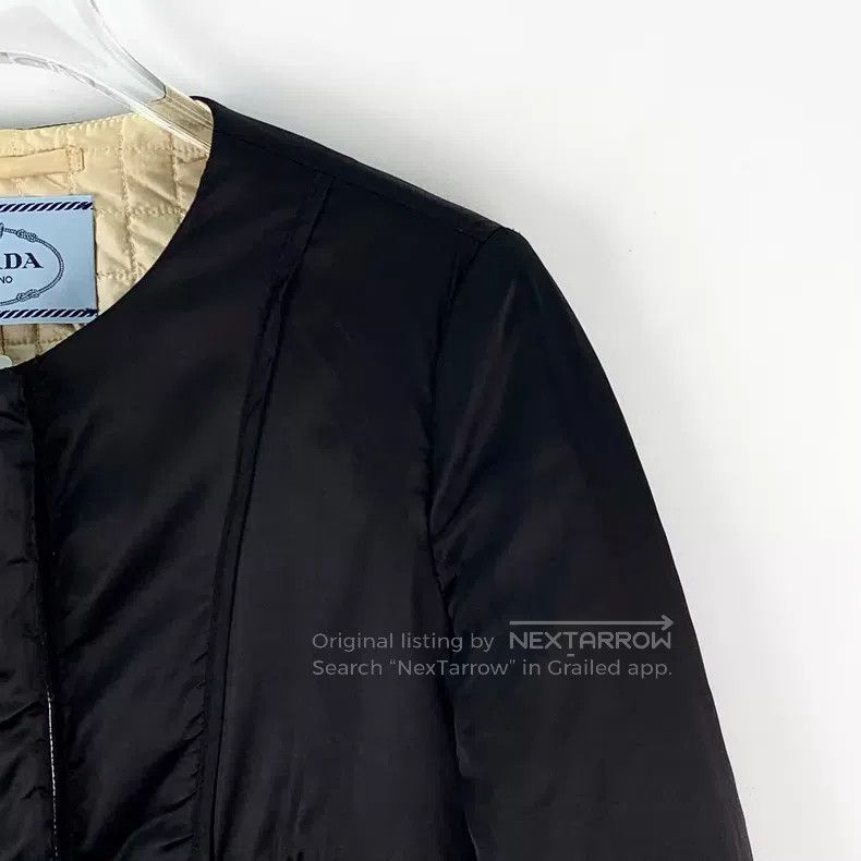 Prada Prada Black triangle calfskin round-neck long-sleeved jack Size XS / US 0-2 / IT 36-38 - 3 Thumbnail