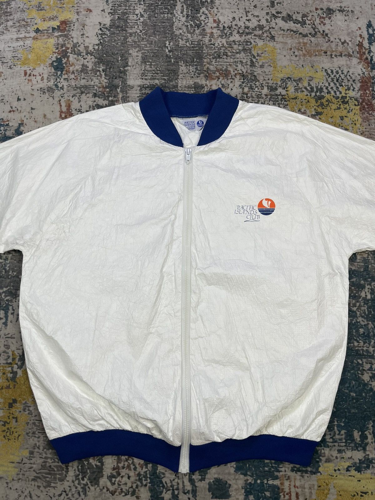 Vintage Pacific Island Club Zip-Up Lightweight PE Paper Jacket Size US M / EU 48-50 / 2 - 5 Thumbnail