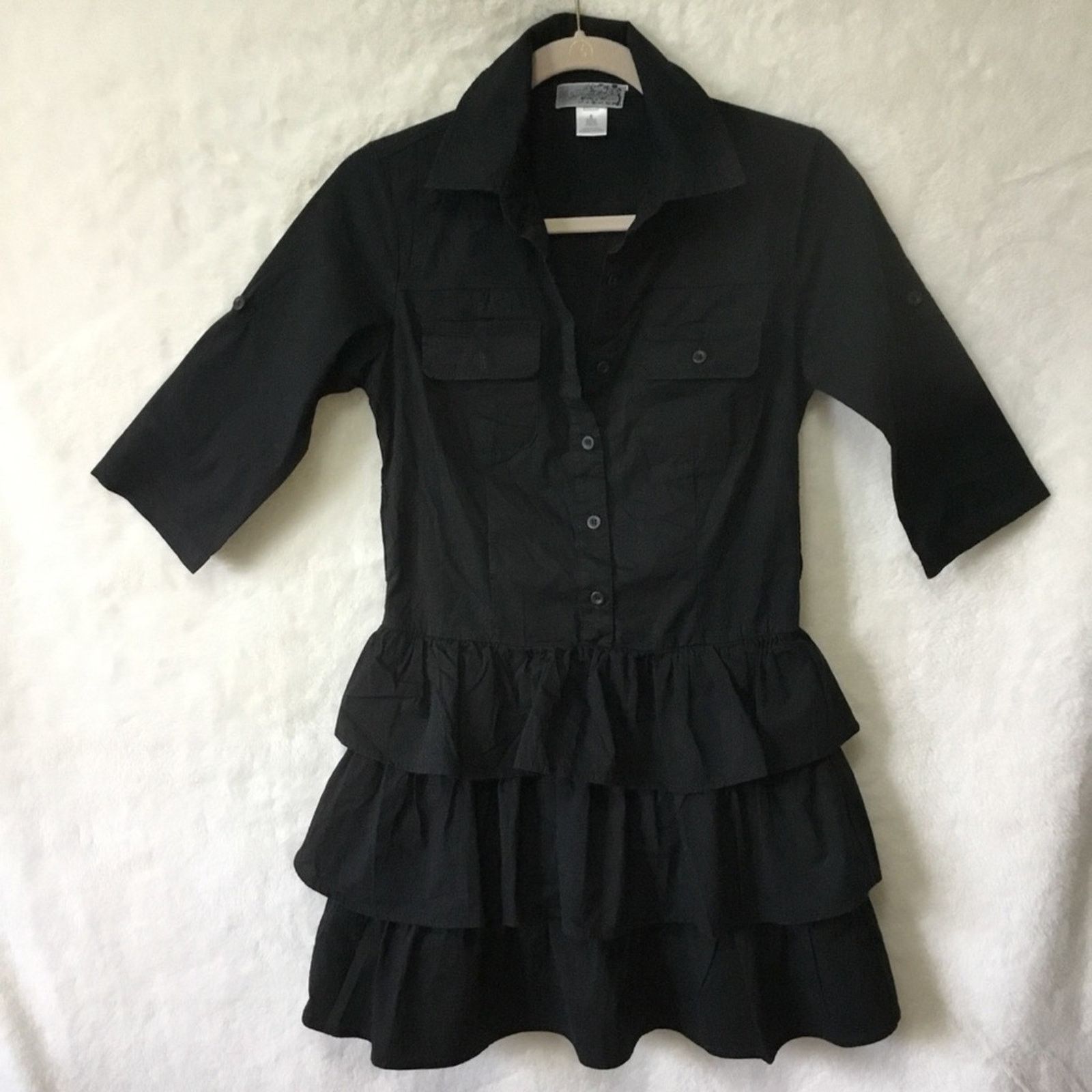 Other Fishbowl Black Ruffled Dress Size S / US 4 / IT 40 - 1 Thumbnail