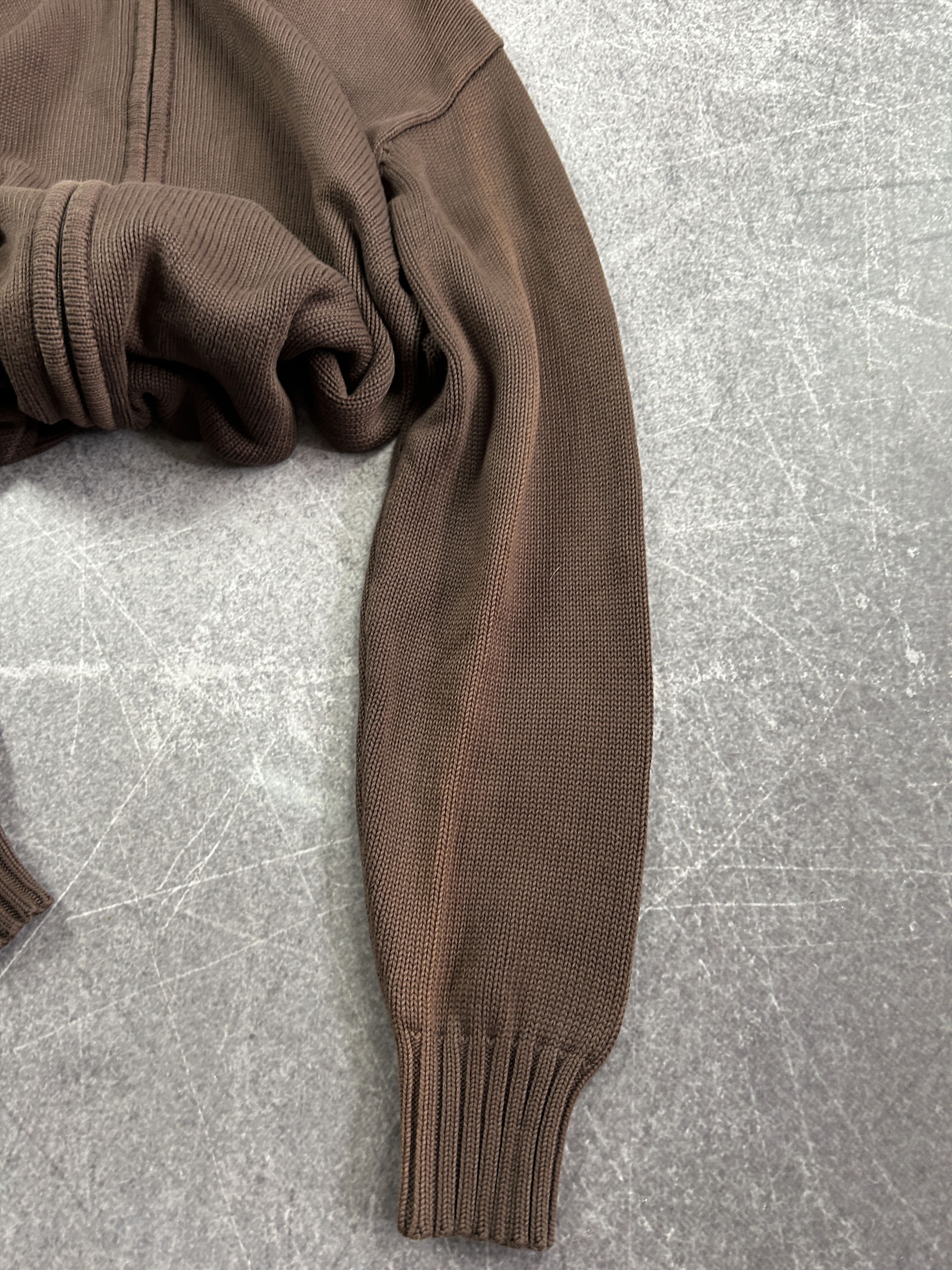 Japanese Brand Brown Knit Zip Sweater Minimal Cozy Grunge Y2K Core Archive Size US M / EU 48-50 / 2 - 5 Thumbnail