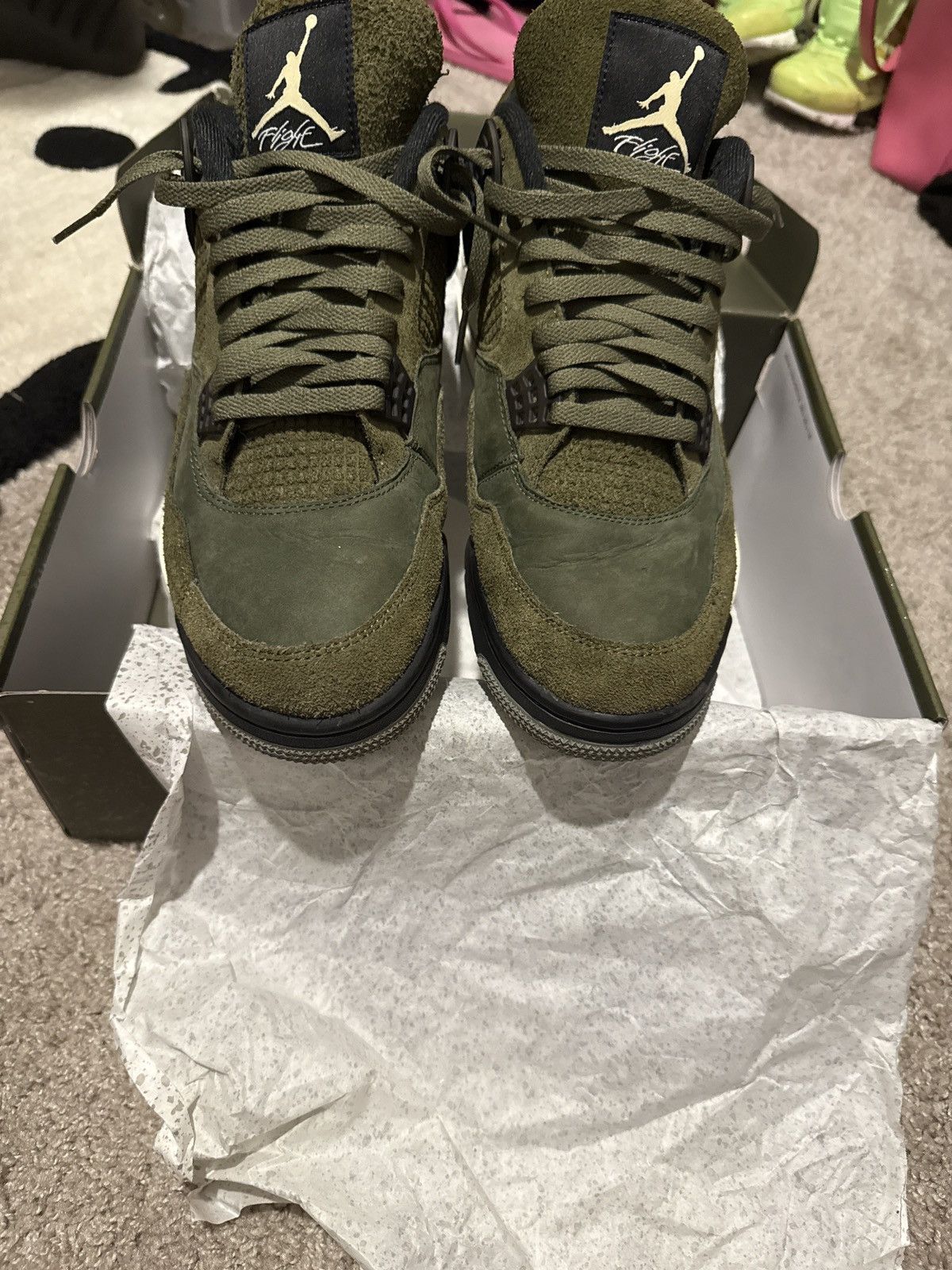 Jordan Brand Air Jordan 4 Retro SE Craft ‘Olive’ Size US 12 / EU 45 - 1 Thumbnail