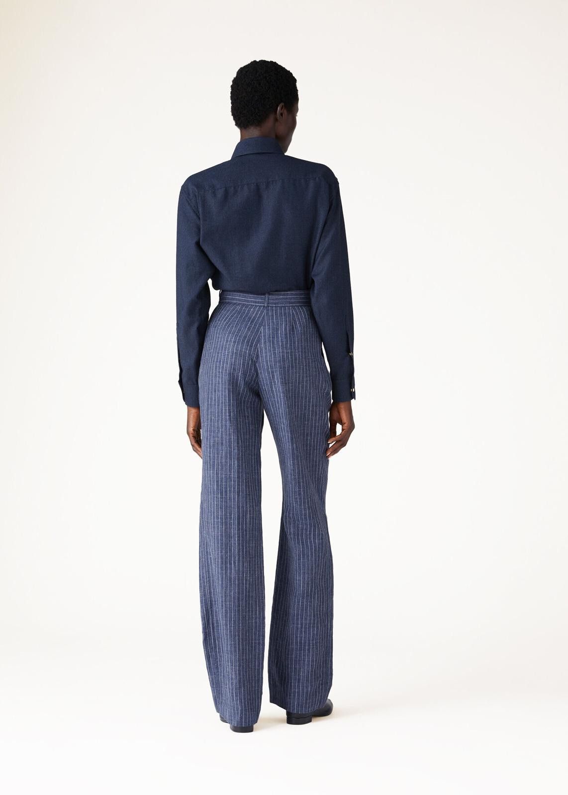 Loro Piana o1srvl11e0425 FAN7215 Rustin Linen Trouser in Blue Size 27" / US 4 / IT 40 - 5 Thumbnail