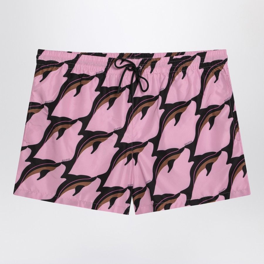 Gucci o1d2blof0525 Swimshort in Pink/Brown Size US 34 / EU 50 - 1 Thumbnail